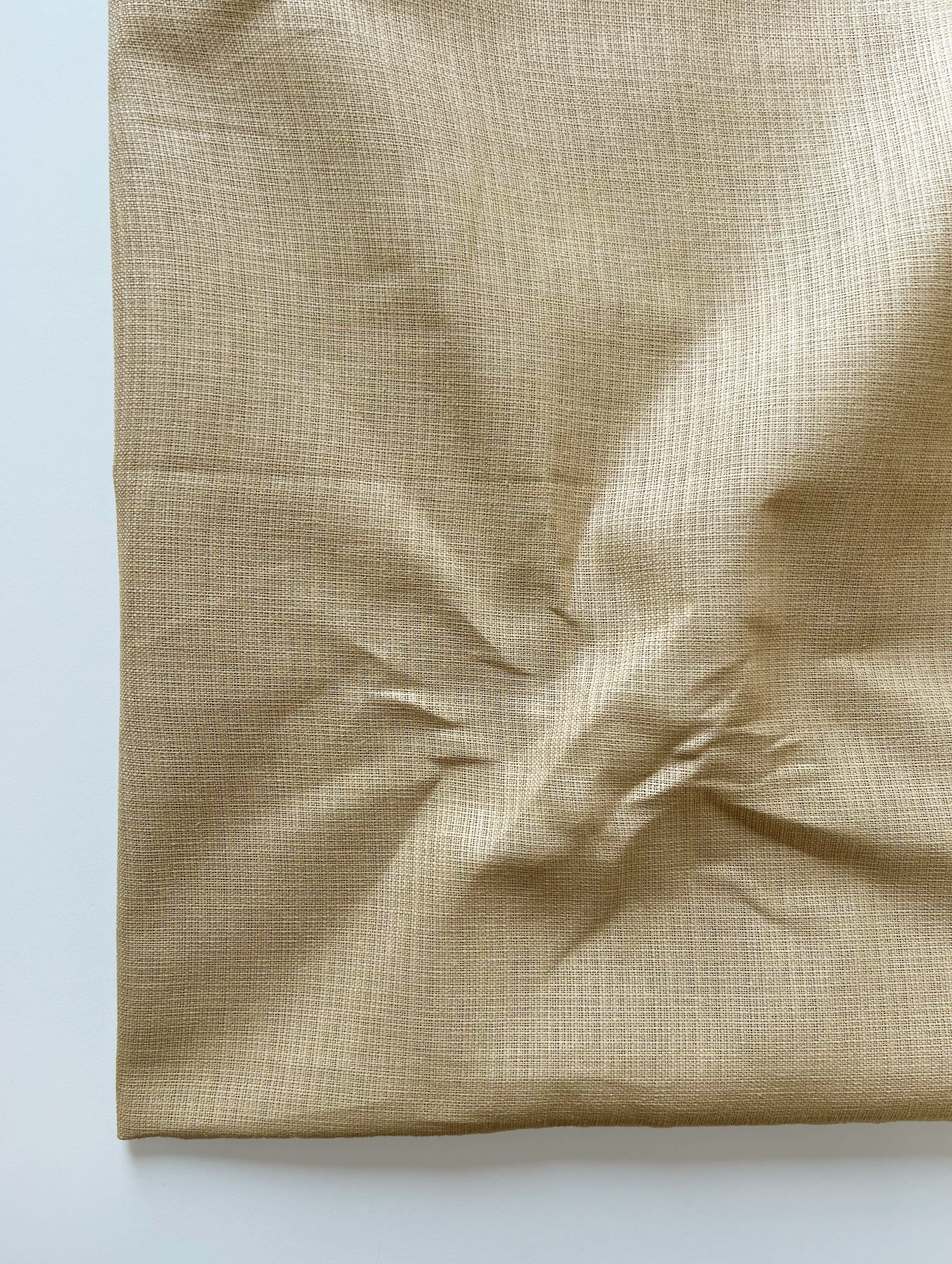 Beige Cotton Dobby Mill Dyed Fabric 57"