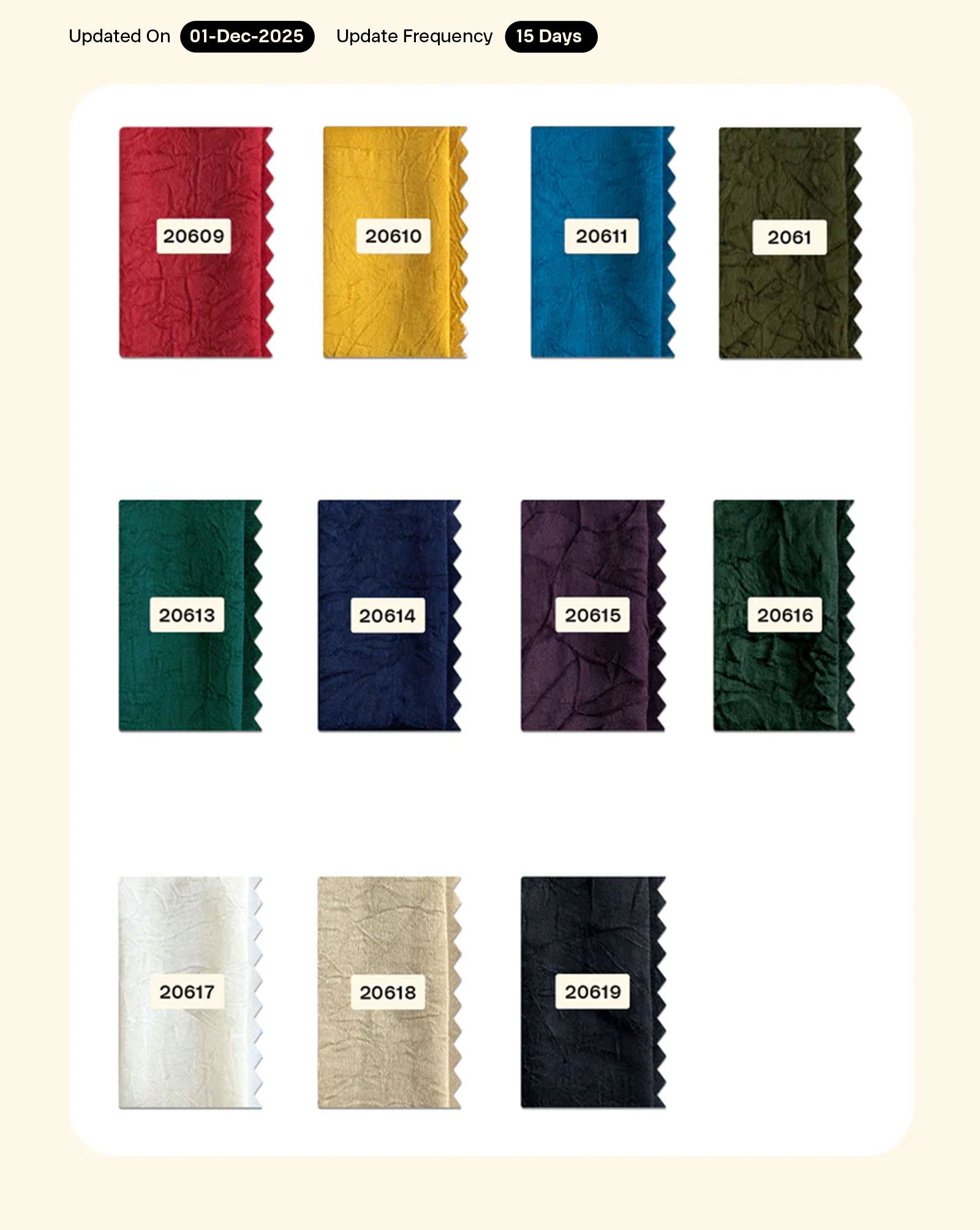 Poly Crushed Fabric - 9.5 kg