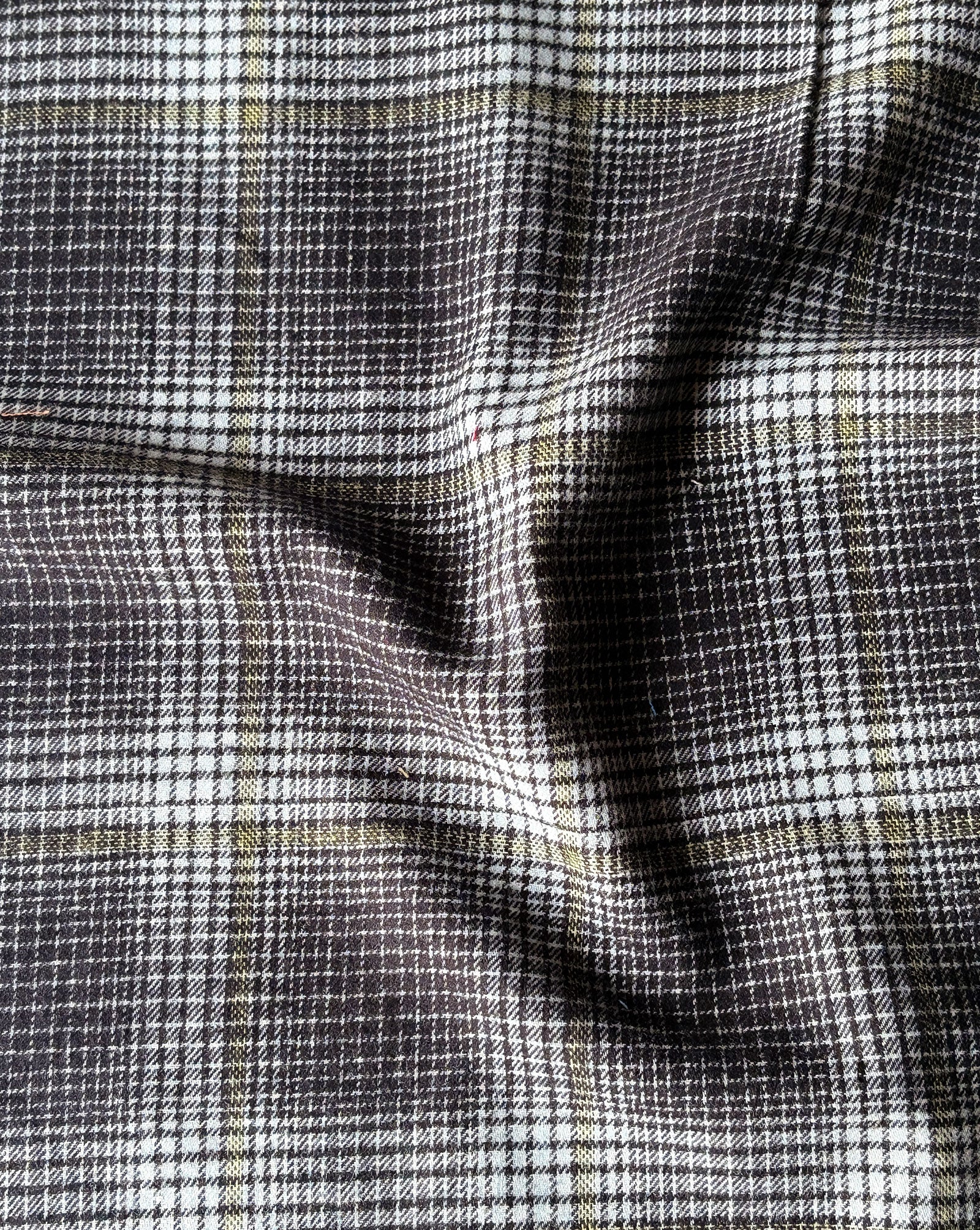 Black Cotton Y/D Twill Single Side Brushed Fabric 56"