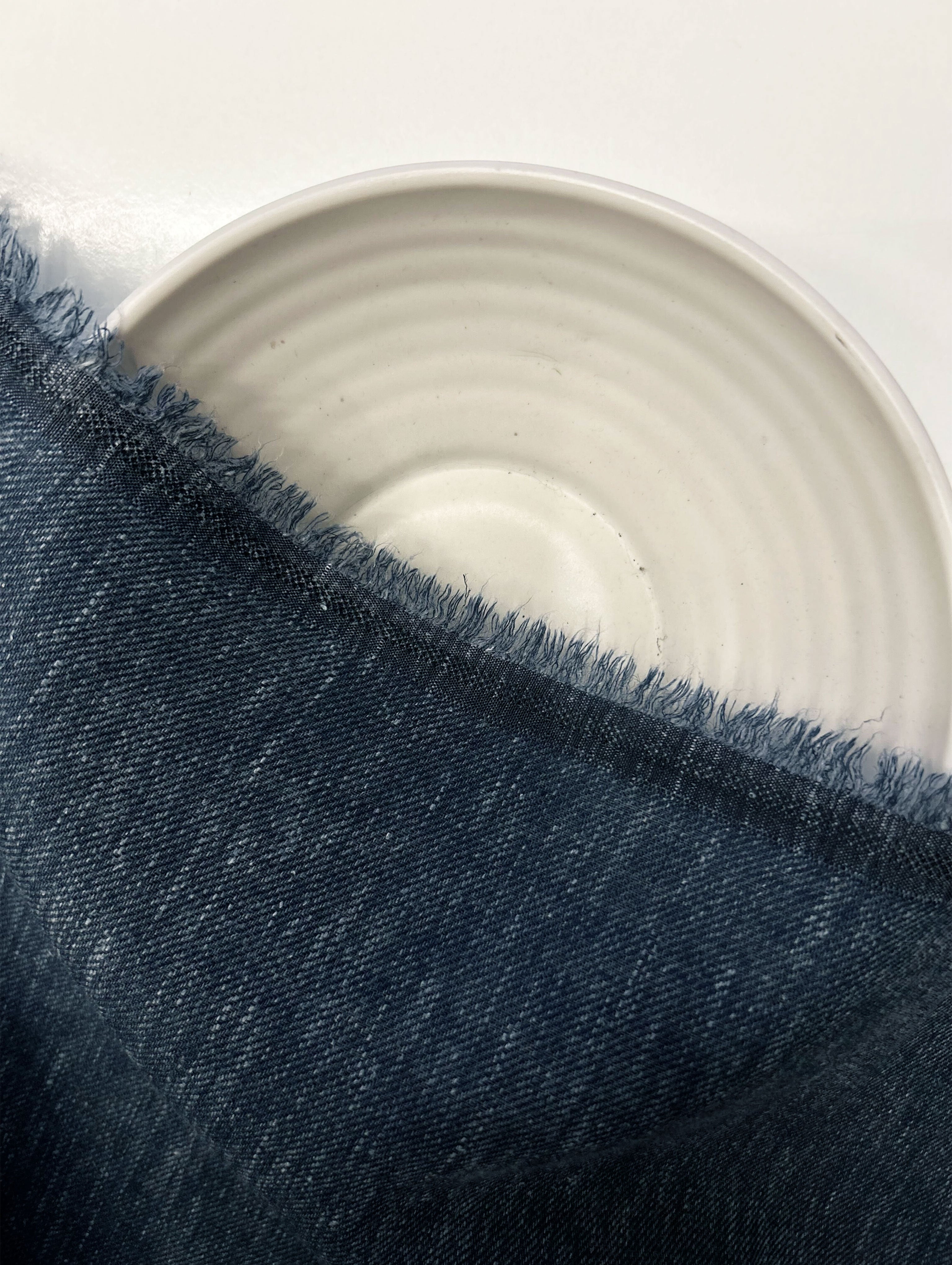 Blended Cotton Slub Yarn Dyed Twill Denim Fabric 58"