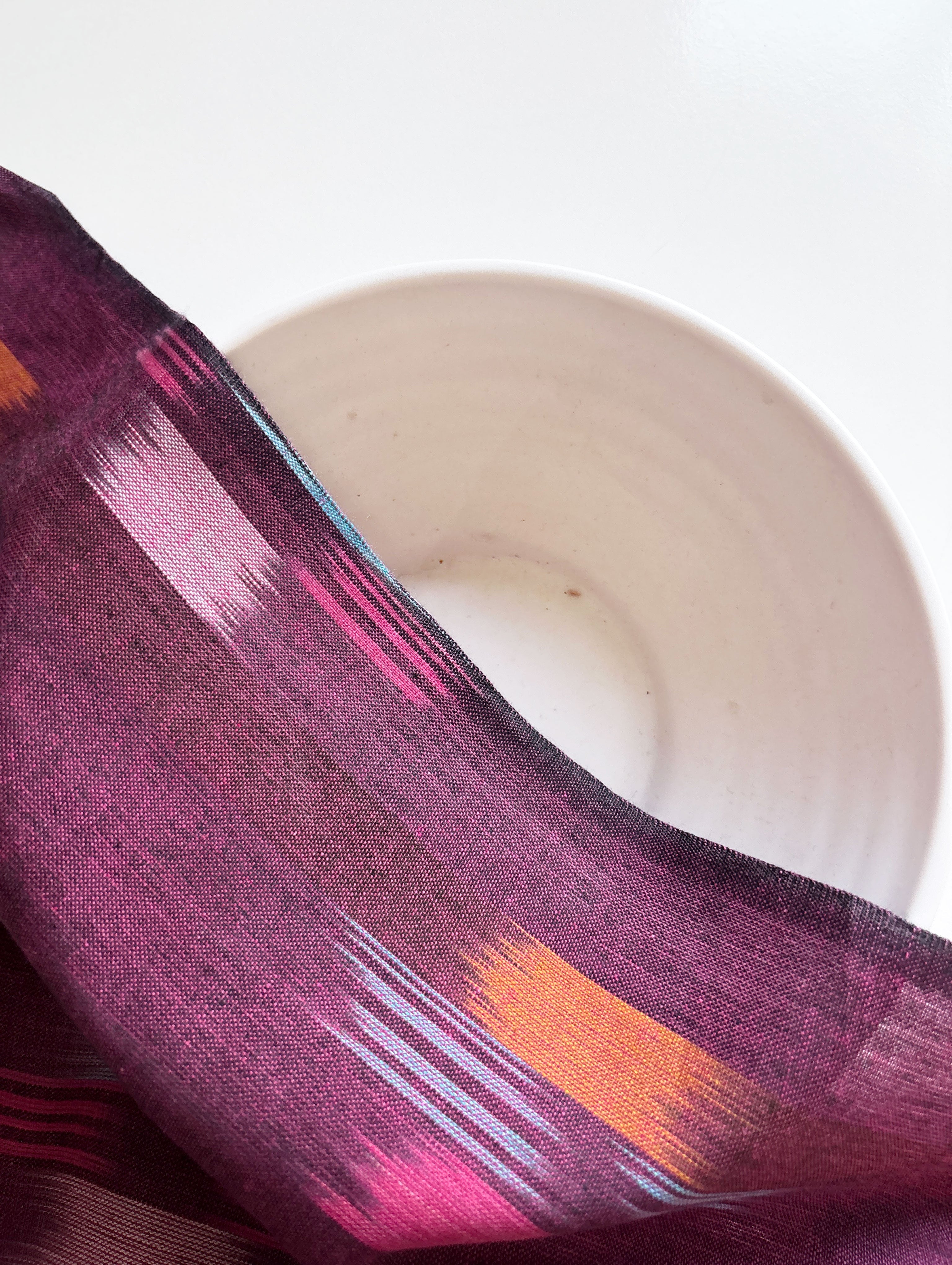 Fuchsia Ikat Cotton Fabric