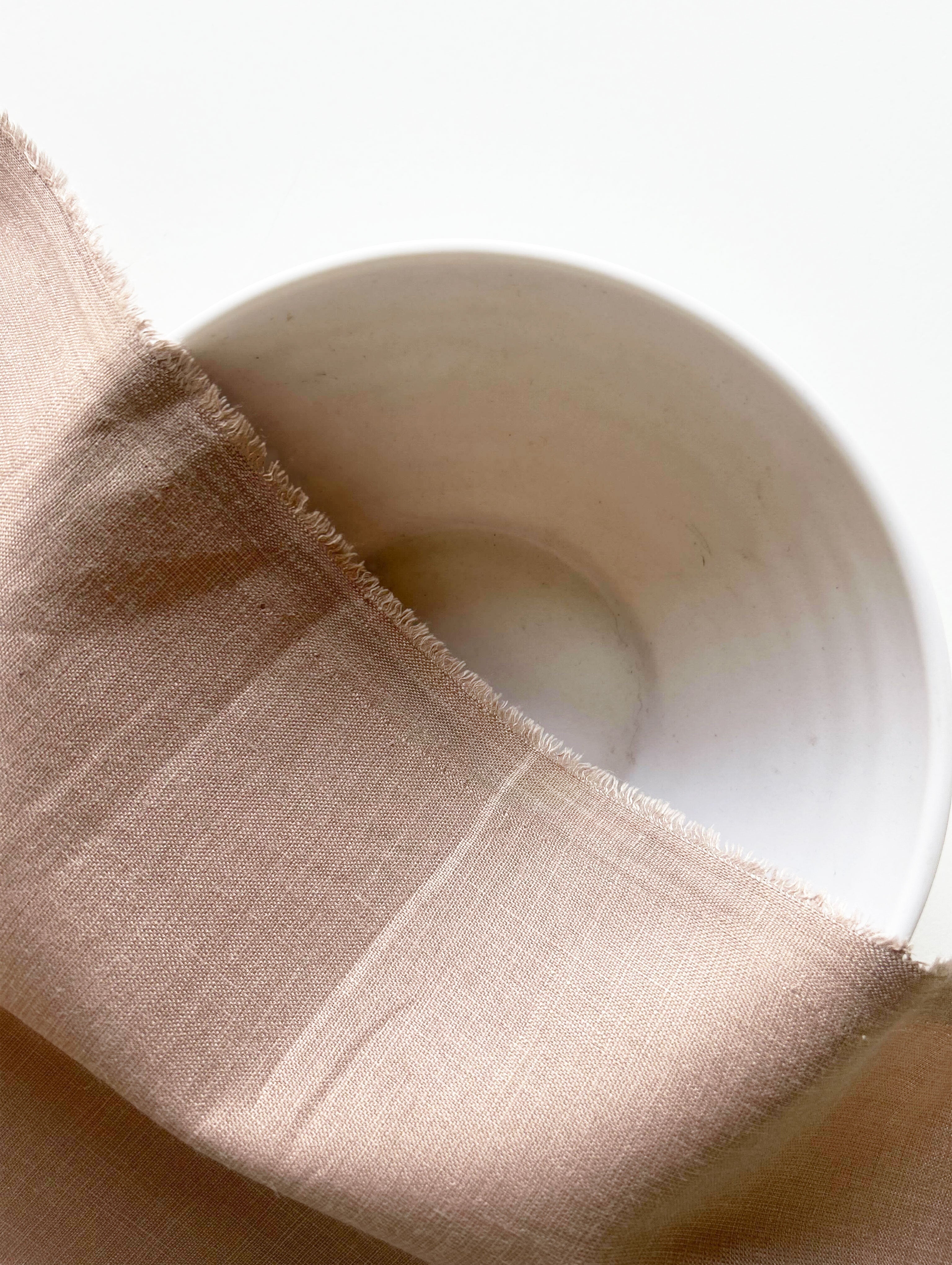 Beige Poly Linen Mill Dyed Fabric 58"