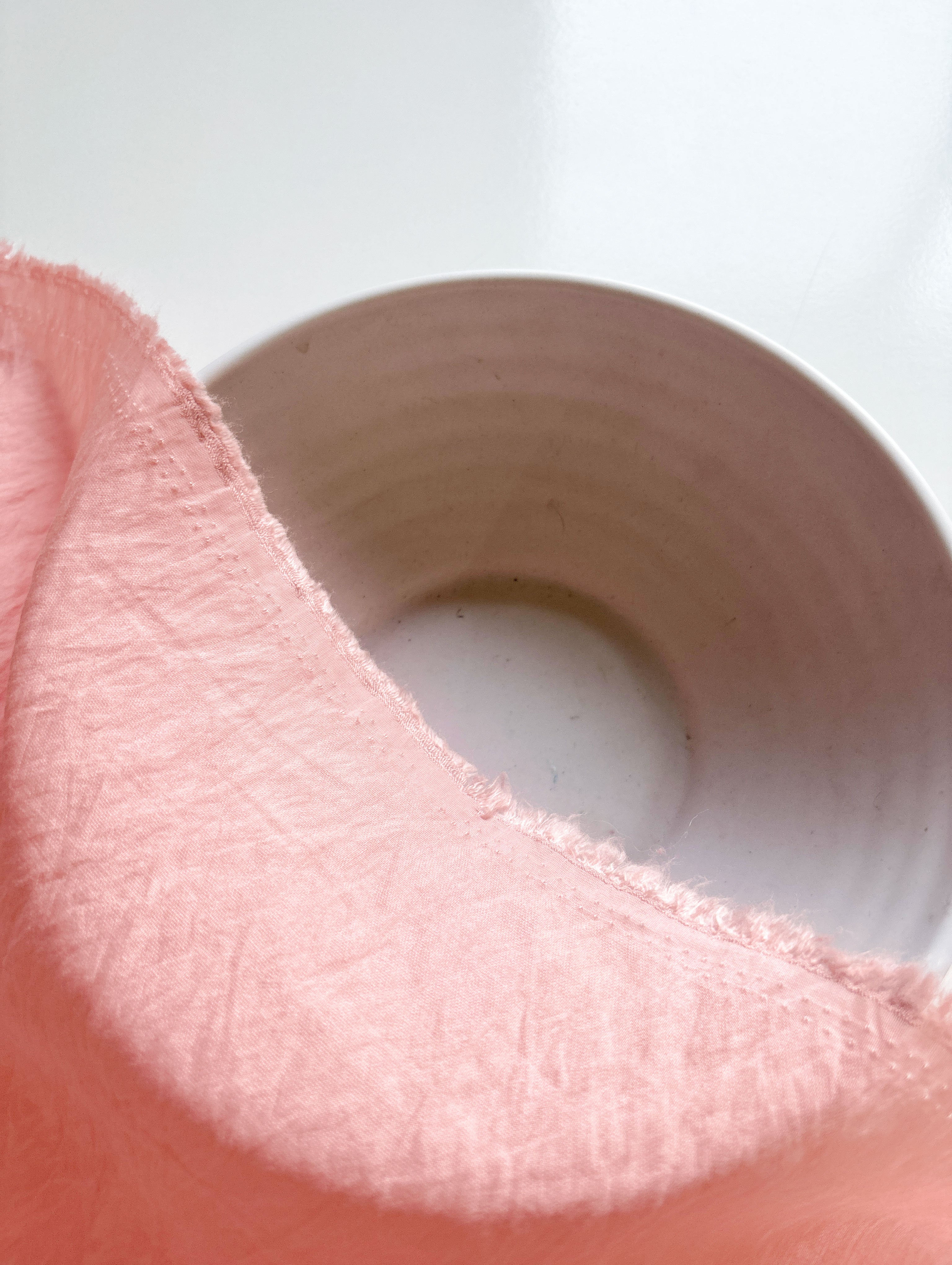 Pink Viscose Nylon Crushed Mill Dyed Fabric 58"