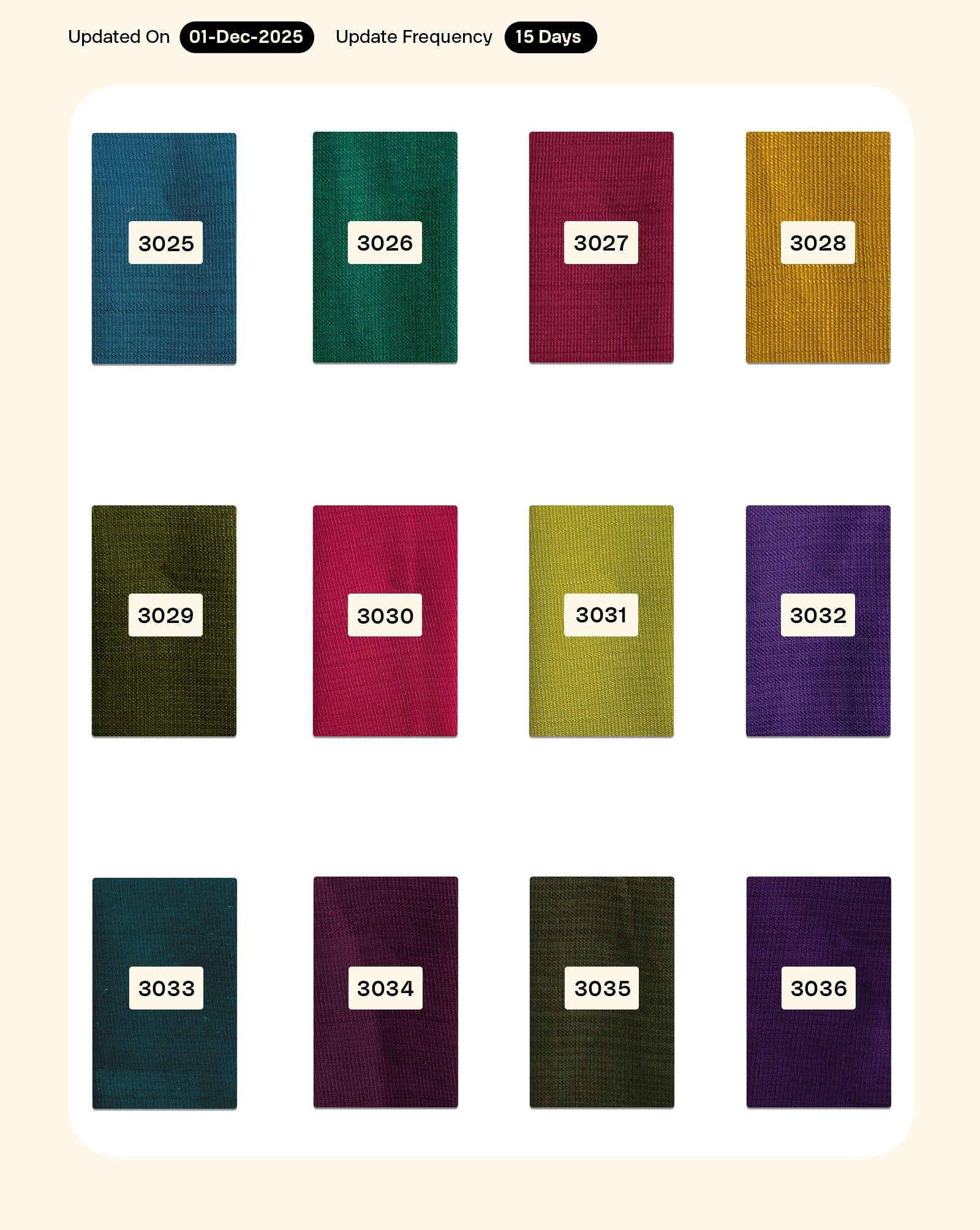 Poly Viscose Vetican Mill Dyed Fabric 58" - 15 kg