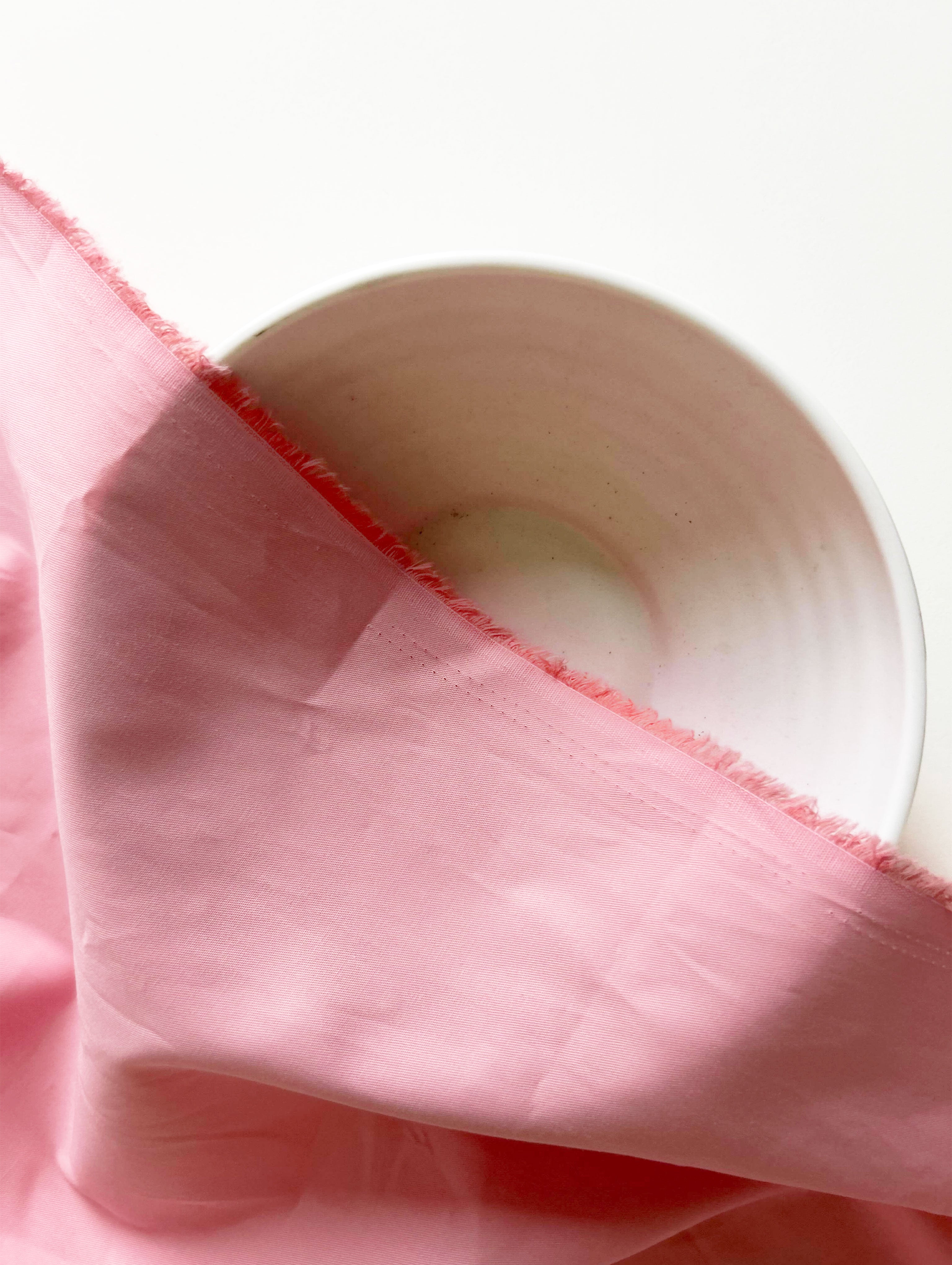 Pink 40s Cotton Twill Bio Finish Mill Dyed Fabric 57"