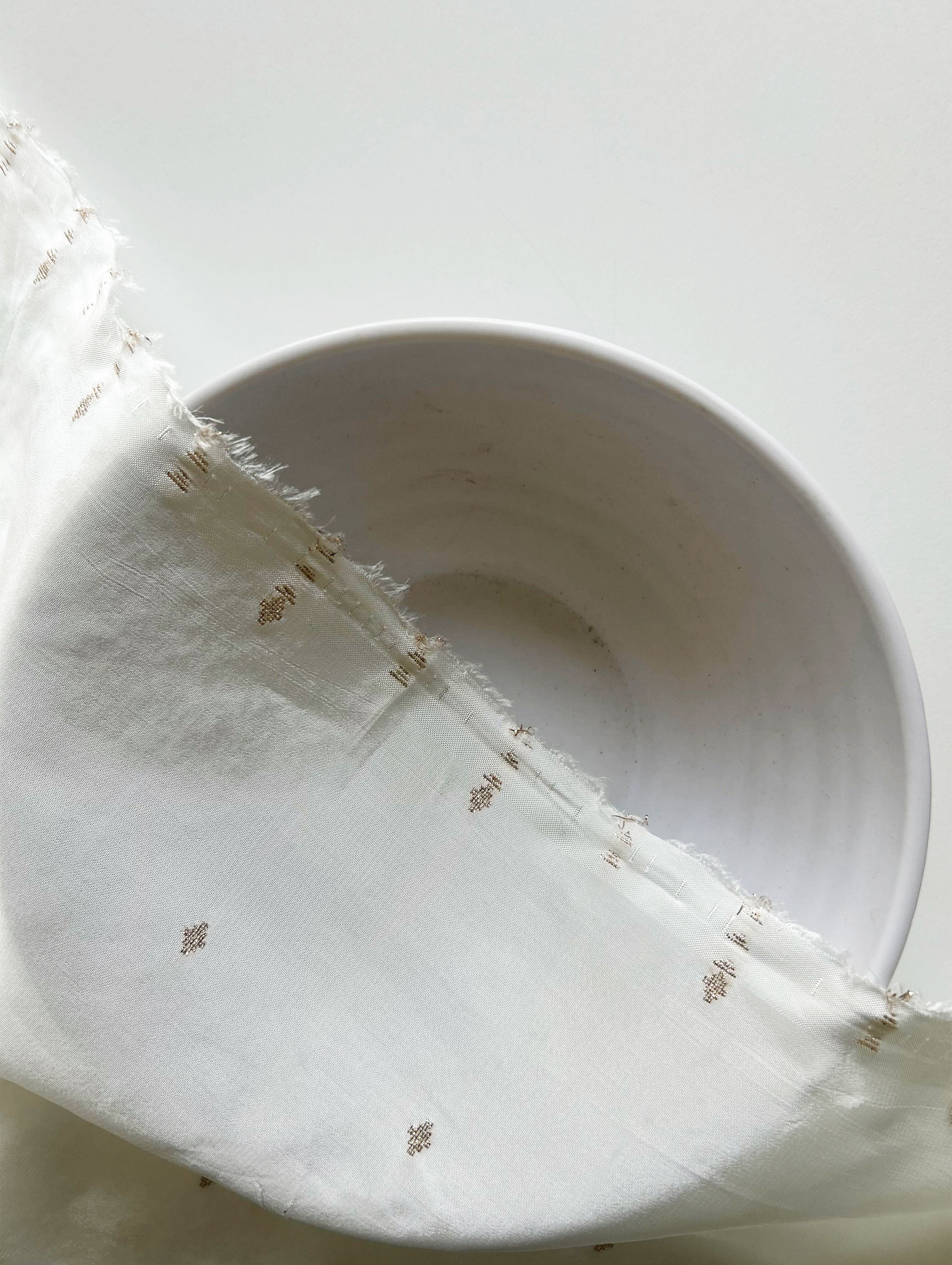 100 Gram Natural Crepe Jacquard Fabric 58" - ( Swatch 10x12" )