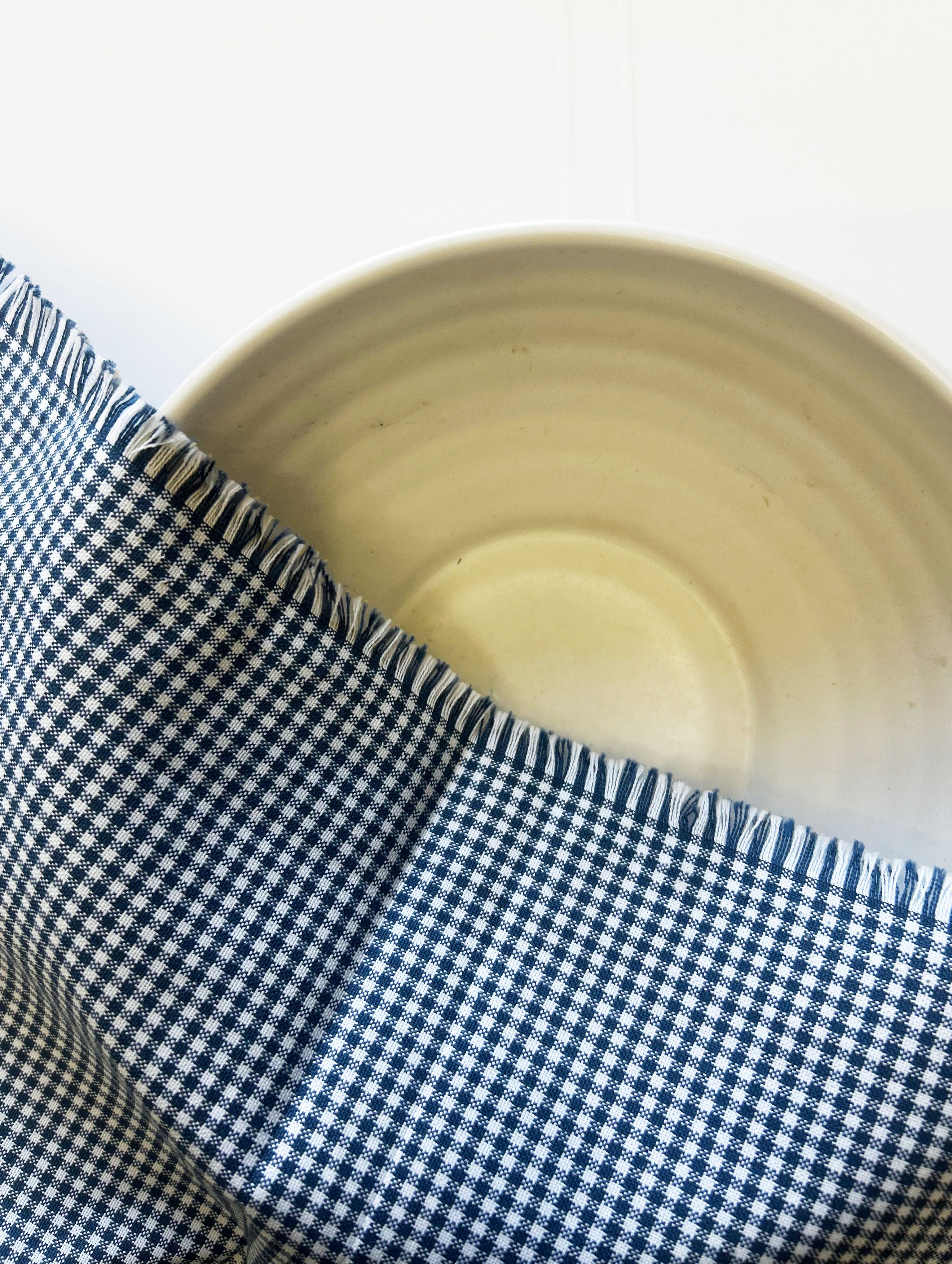 Navy Blue Cotton Checks Yarn Dyed Fabric 57"