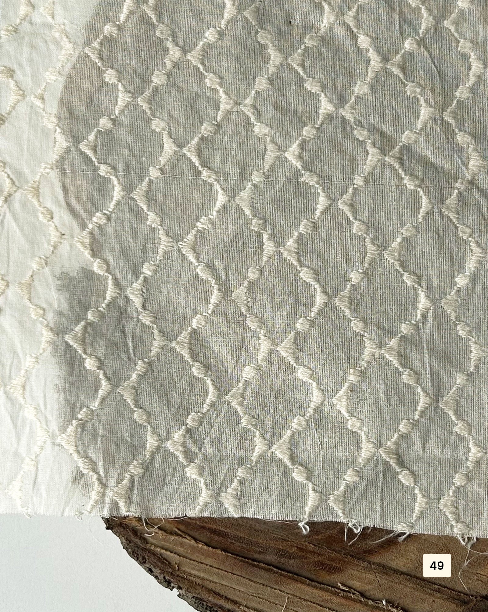 Greige Cotton Dobby fabric 48"
