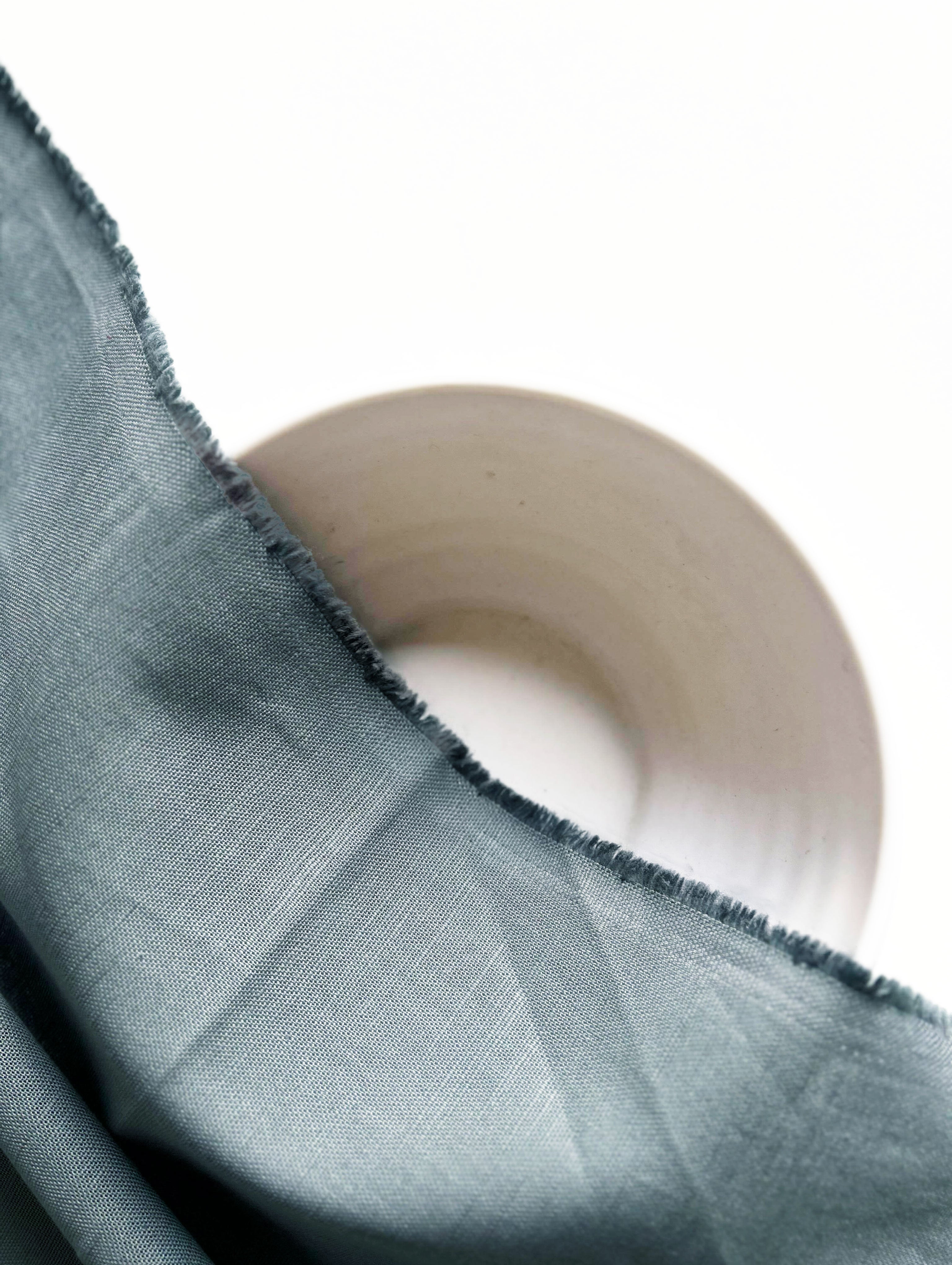 Grey Cotton Slub Mill Dyed Fabric 58"