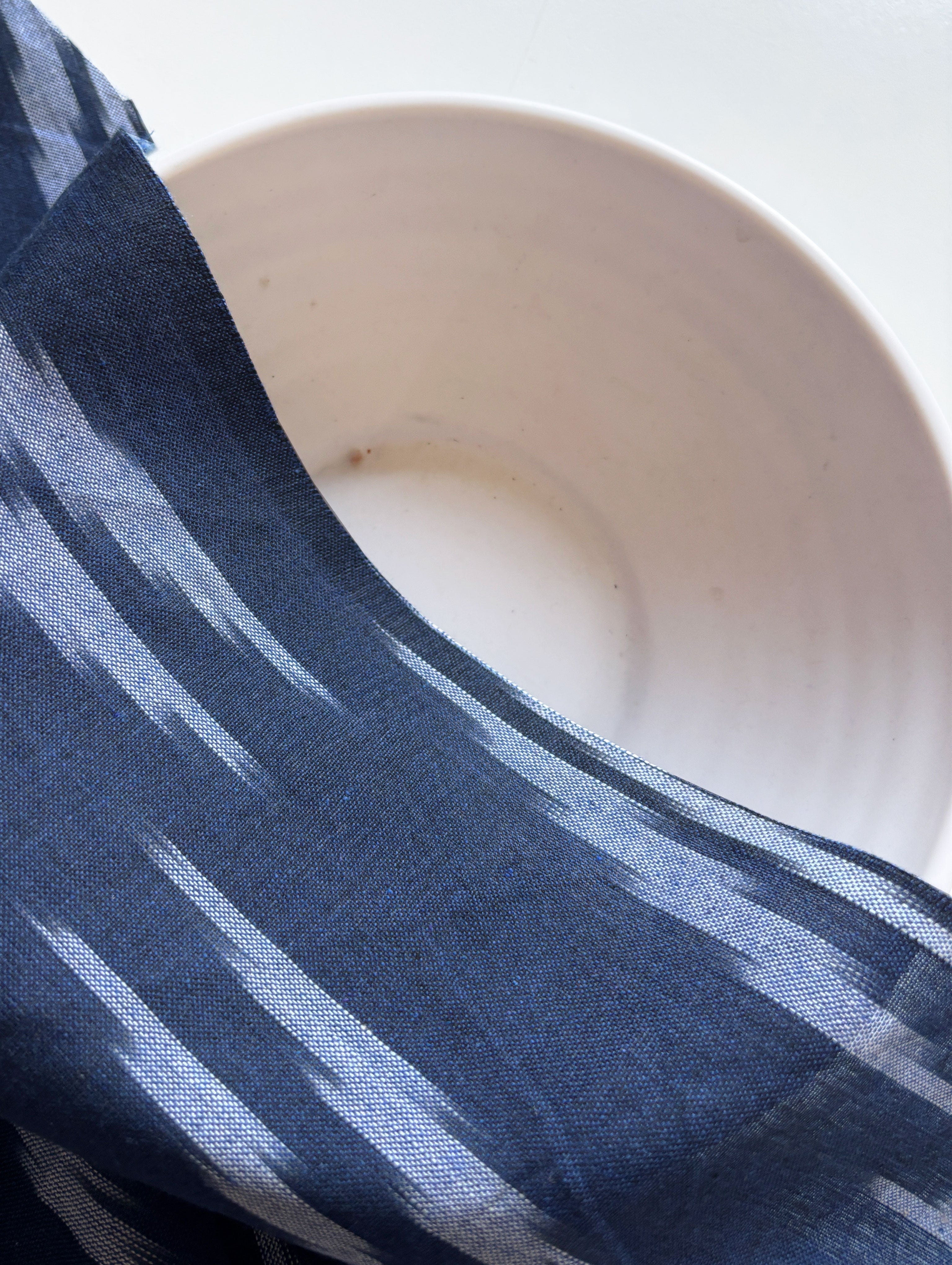 Navy Blue Ikat Cotton Fabric