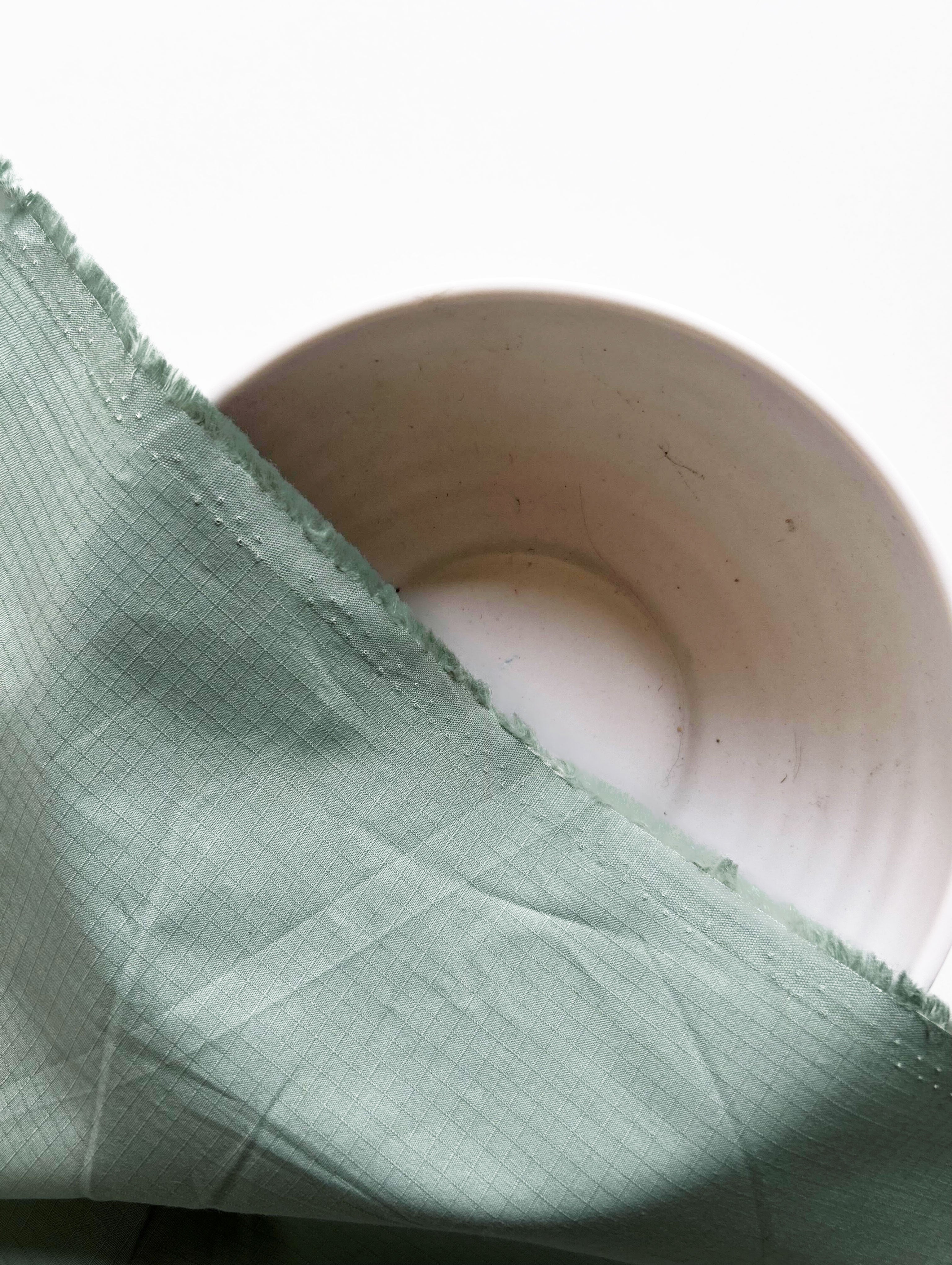 Light Teal Cotton Rib Stop Dobby Mill Dyed Fabric 57"