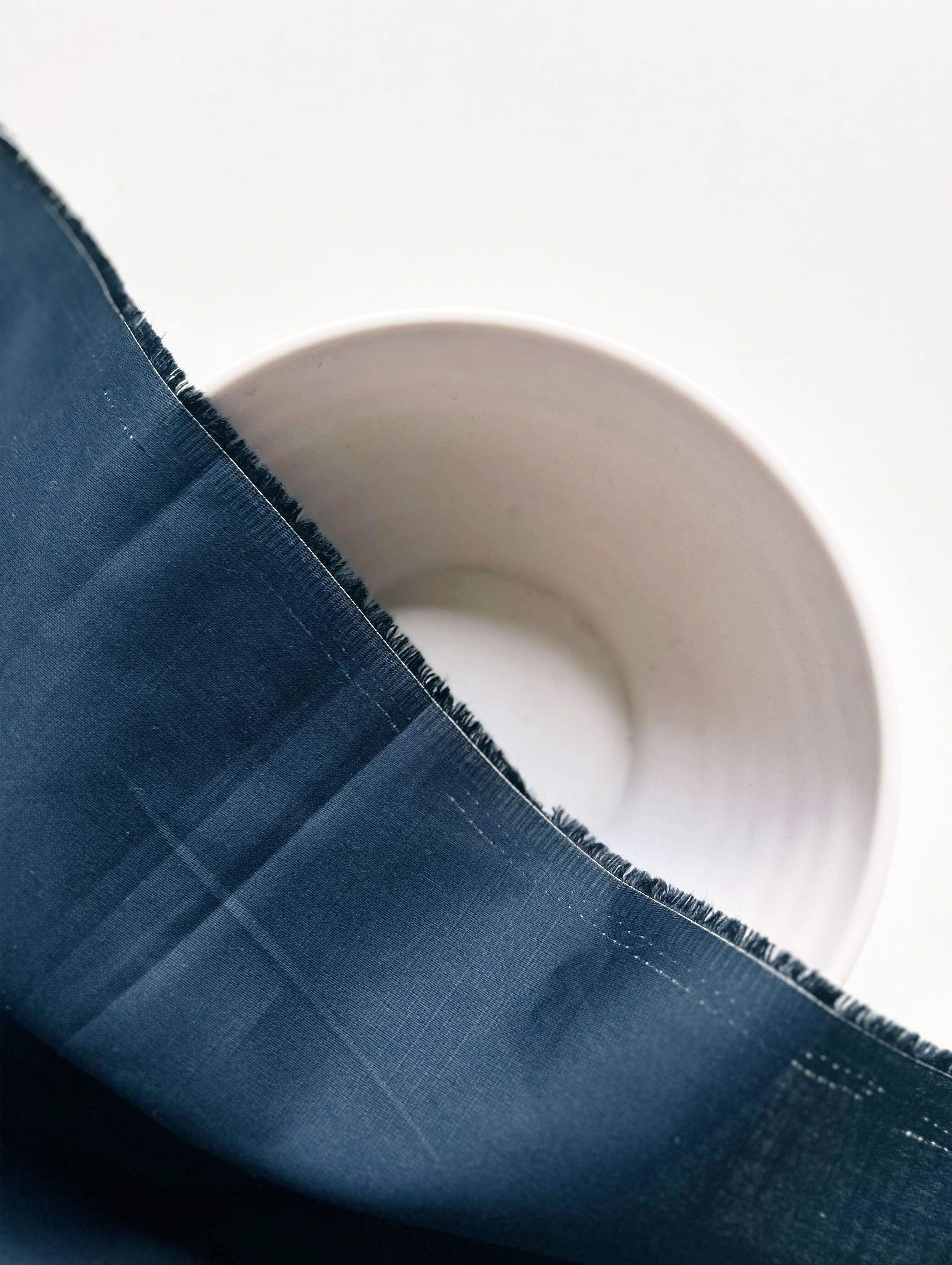 Navy Blue Cotton Slub Satin Mill Dyed Fabric 58"
