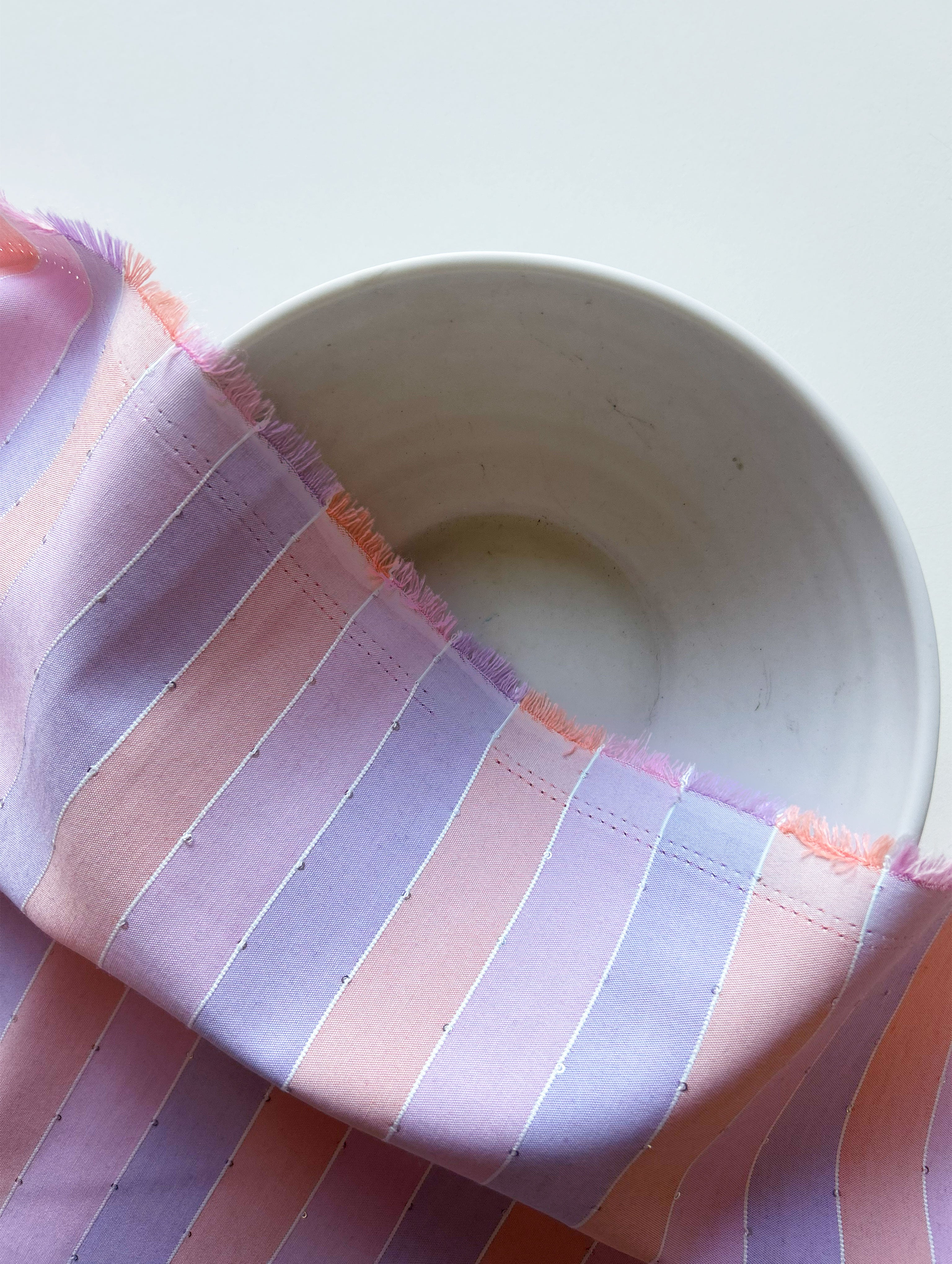 Pink Loom Textured Blended Viscose Sequins Yarn Dyed Fabric 57"