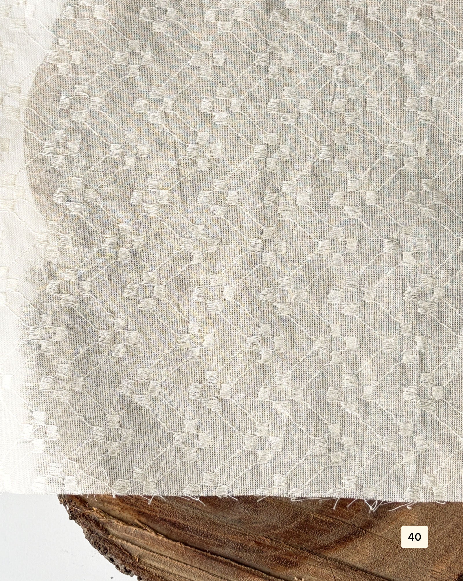 Greige Cotton Dobby fabric 48"