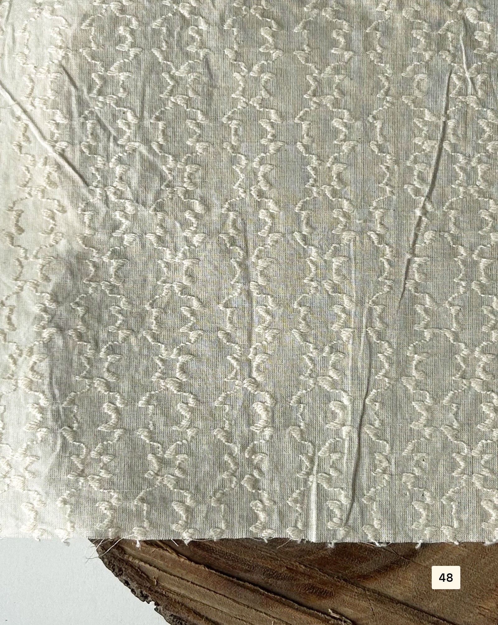 Greige Cotton Dobby fabric 48"