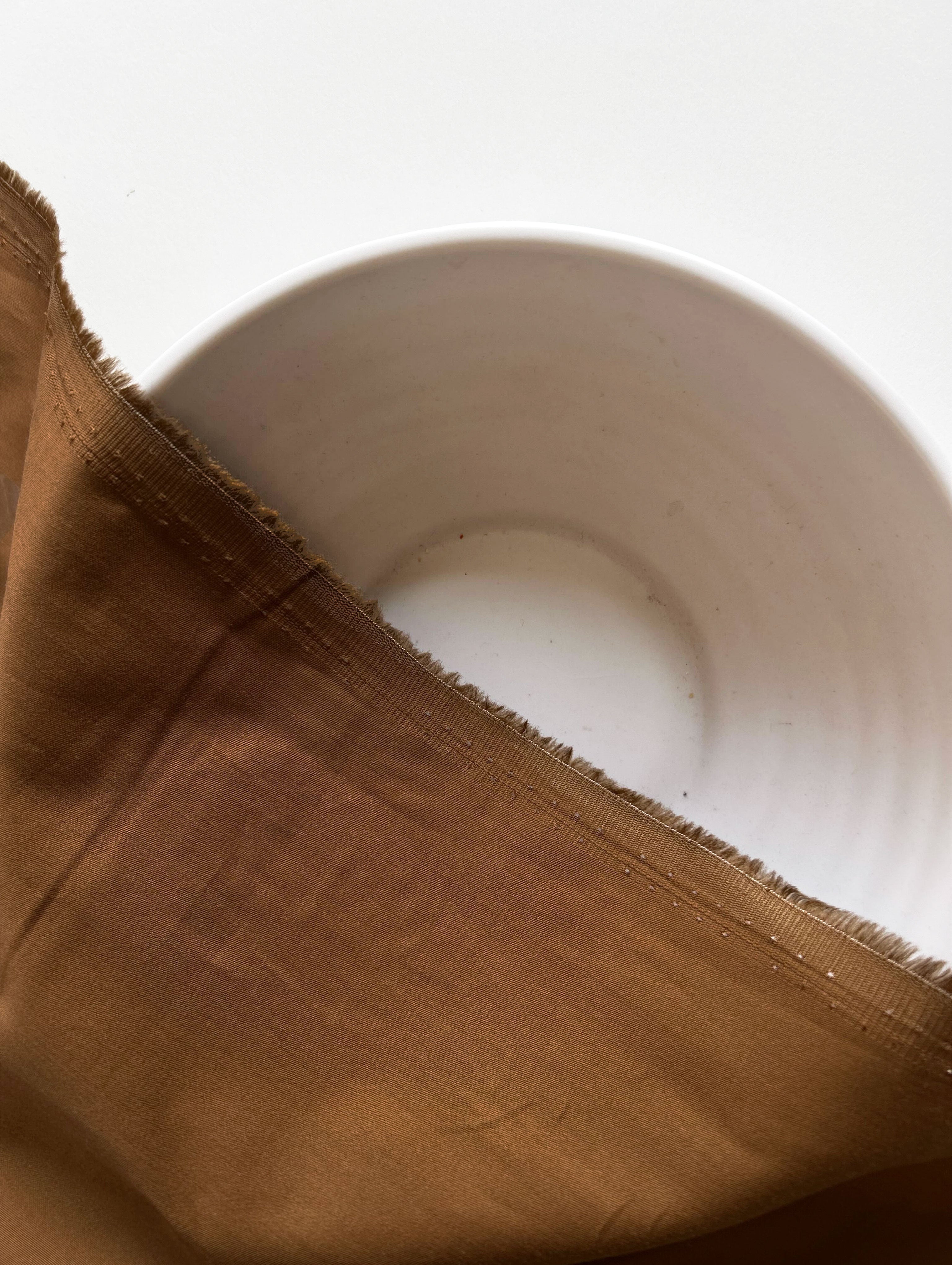 Golden Brown Plain 60s Cotton Satin Bio Finish Fabric 57"