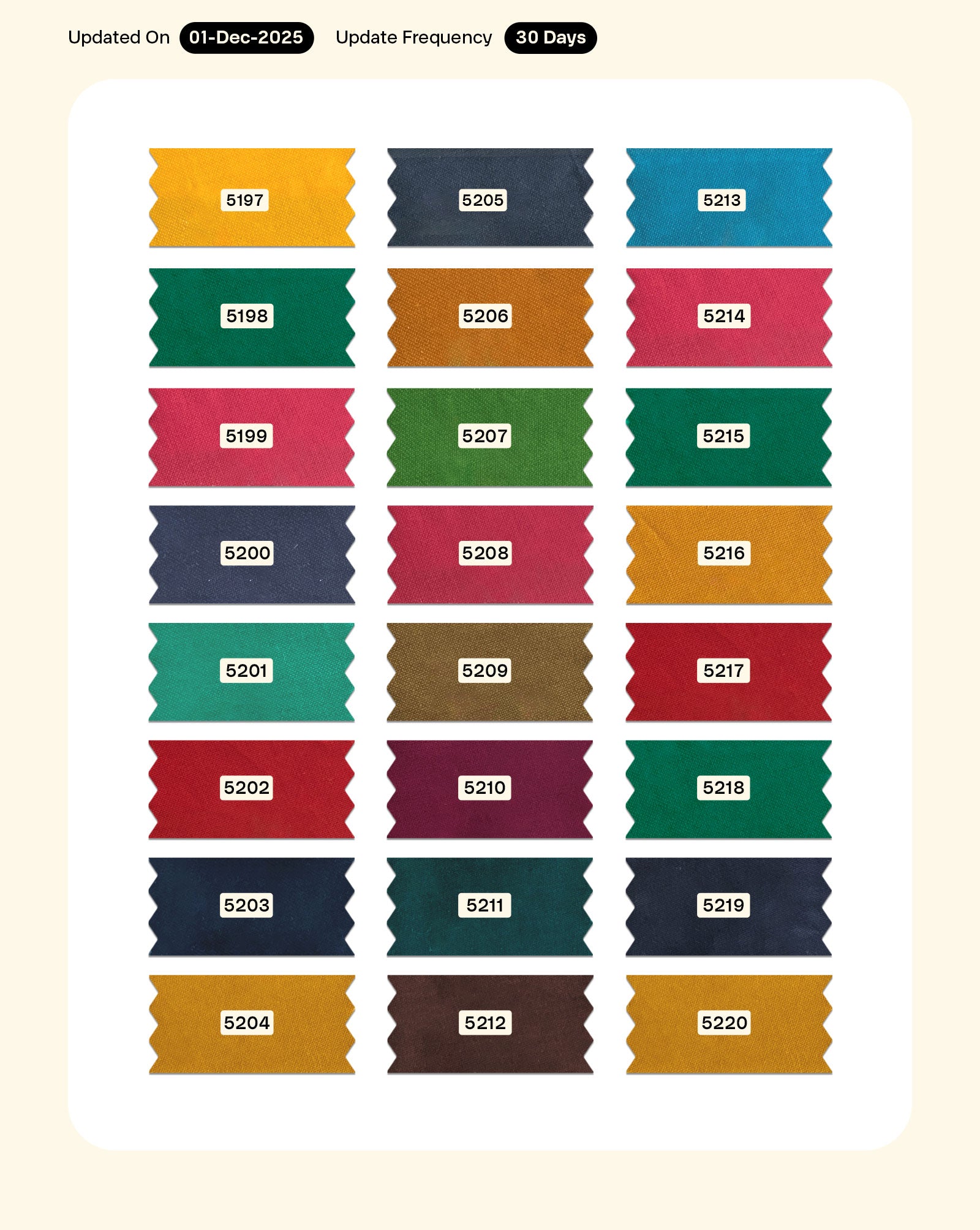 Cotton Jam Satin Mill Dyed Fabric 42" - 10 kg