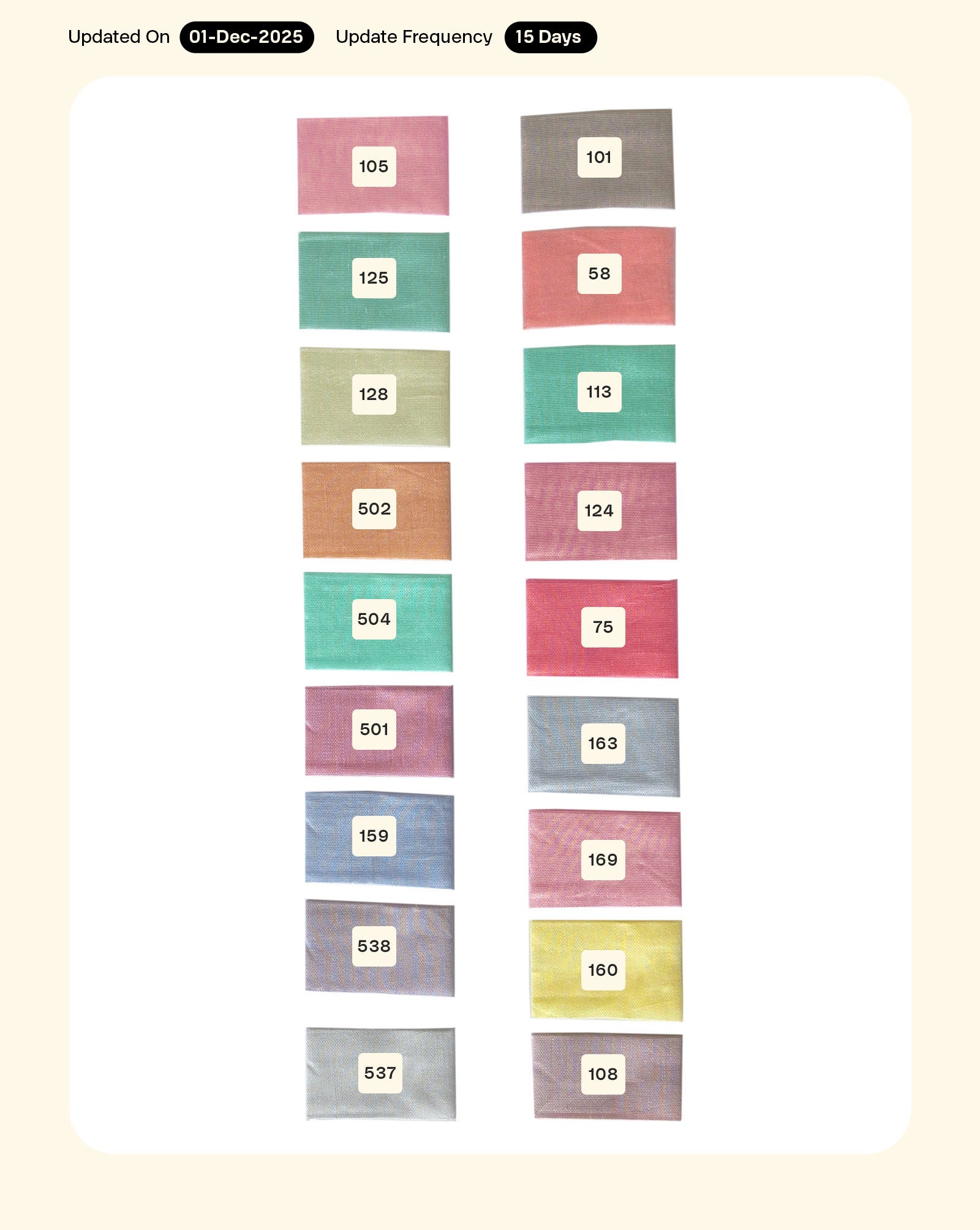 Poly Viscose Mill Dyed Fabric (Modal Chanderi) - 6 kg