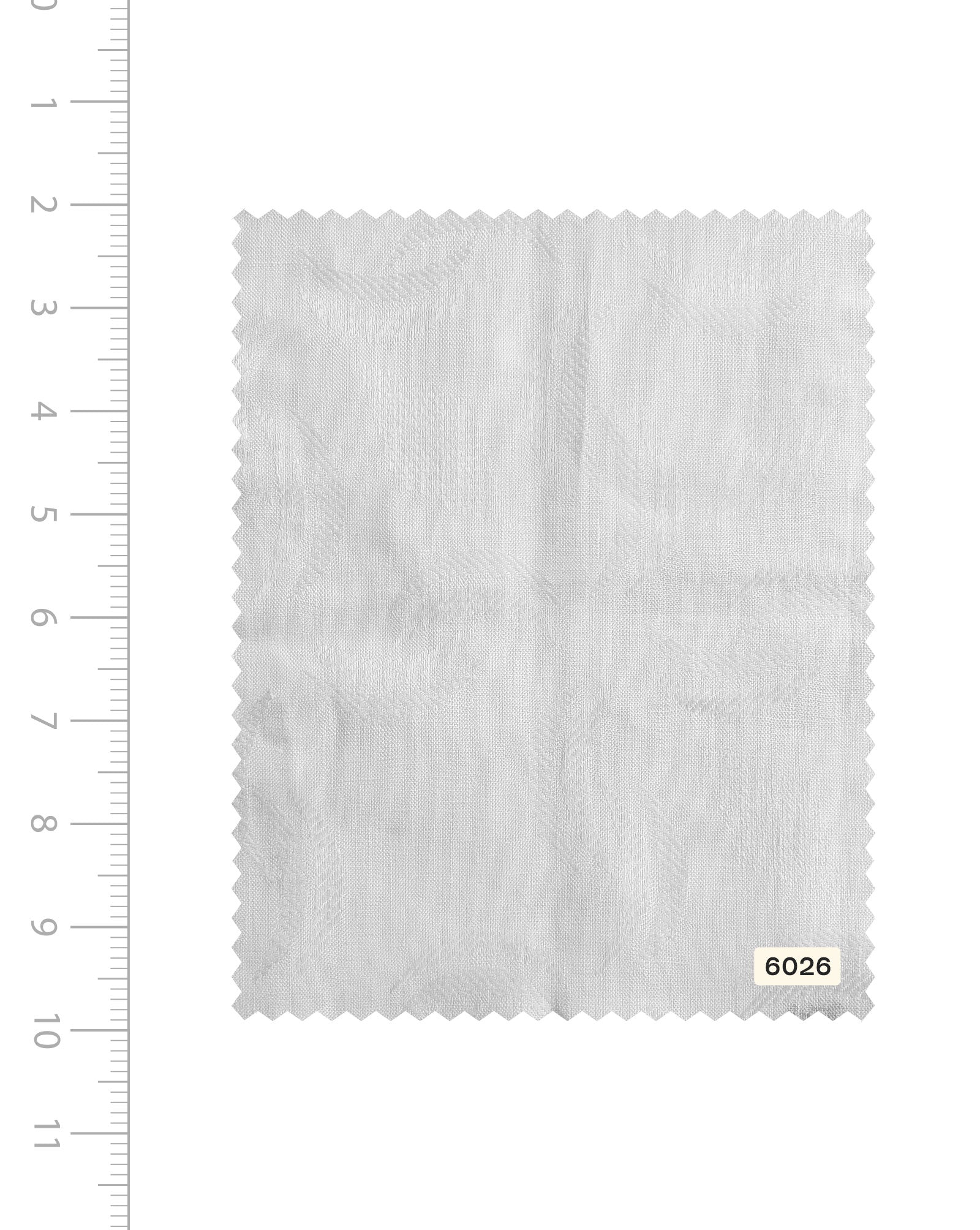 White 60 Lea Pure Jacquard Linen Fabric 58"