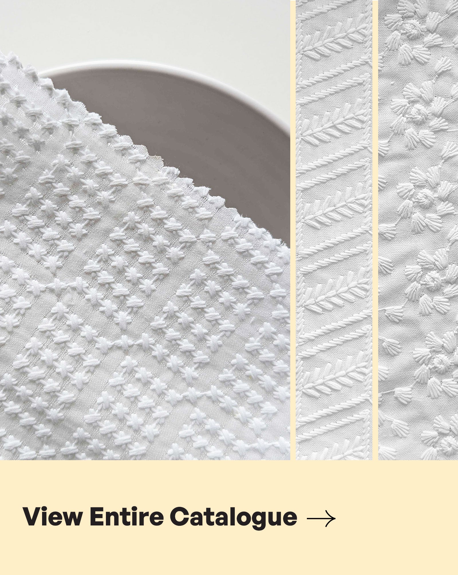 Blended Cotton Embroidery Fabric (Bleached)