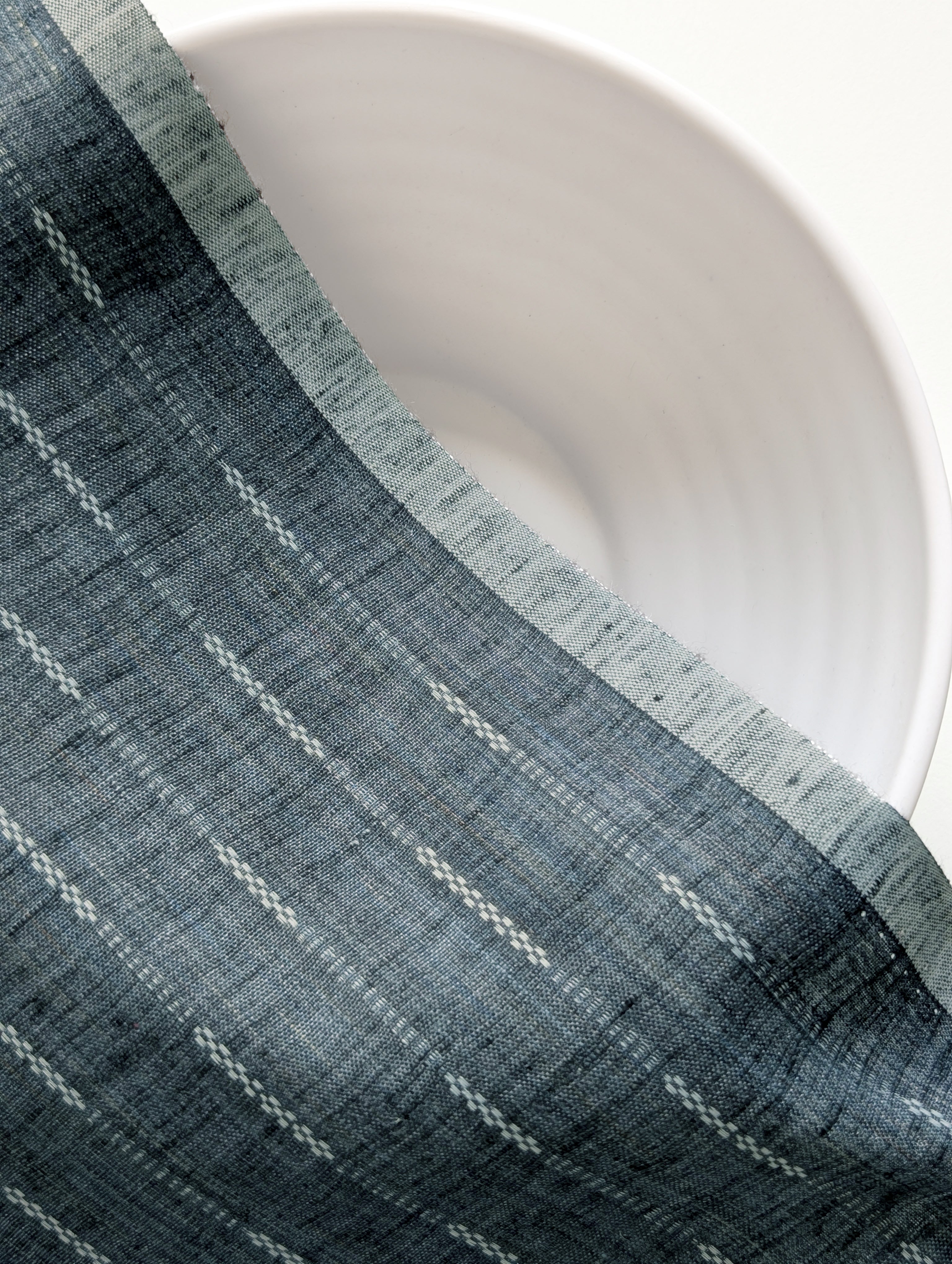 Shop Grey Stripes Blended Cotton Jacquard Yarn Dyed Fabric