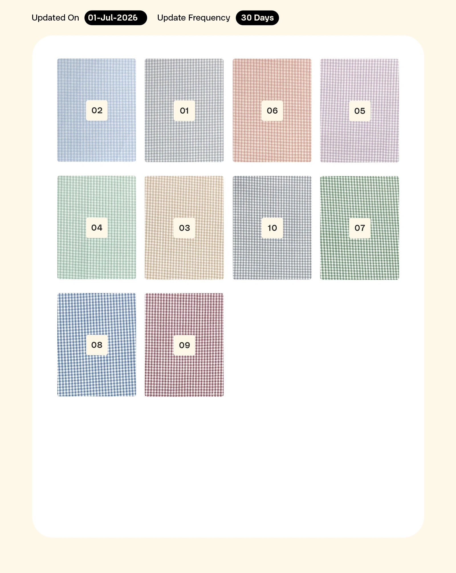 50s Cotton Checks Yarn Dyed Fabric 58"