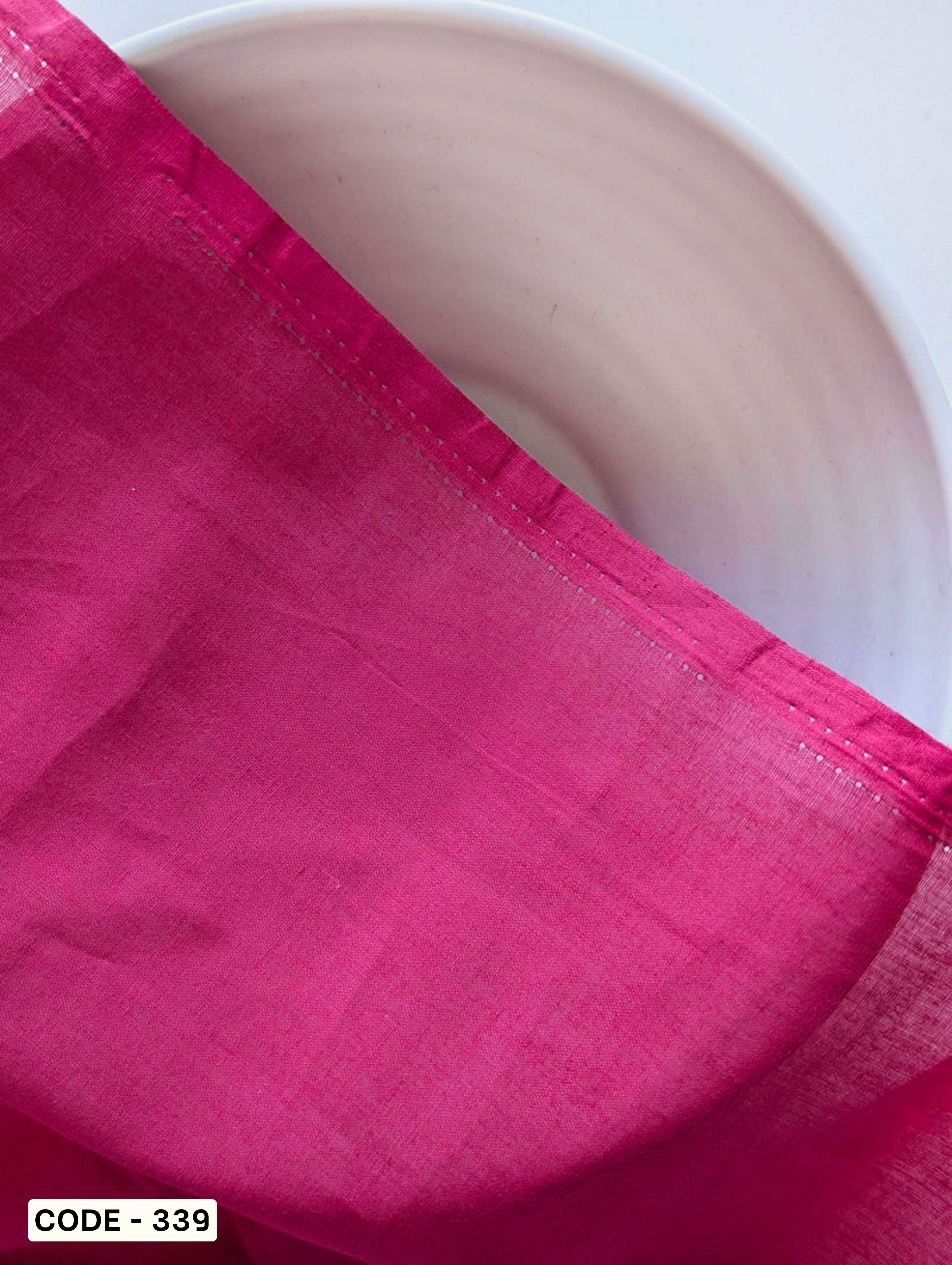 Fuchsia (92 x 80) Voile Cotton Mill Dyed Fabric