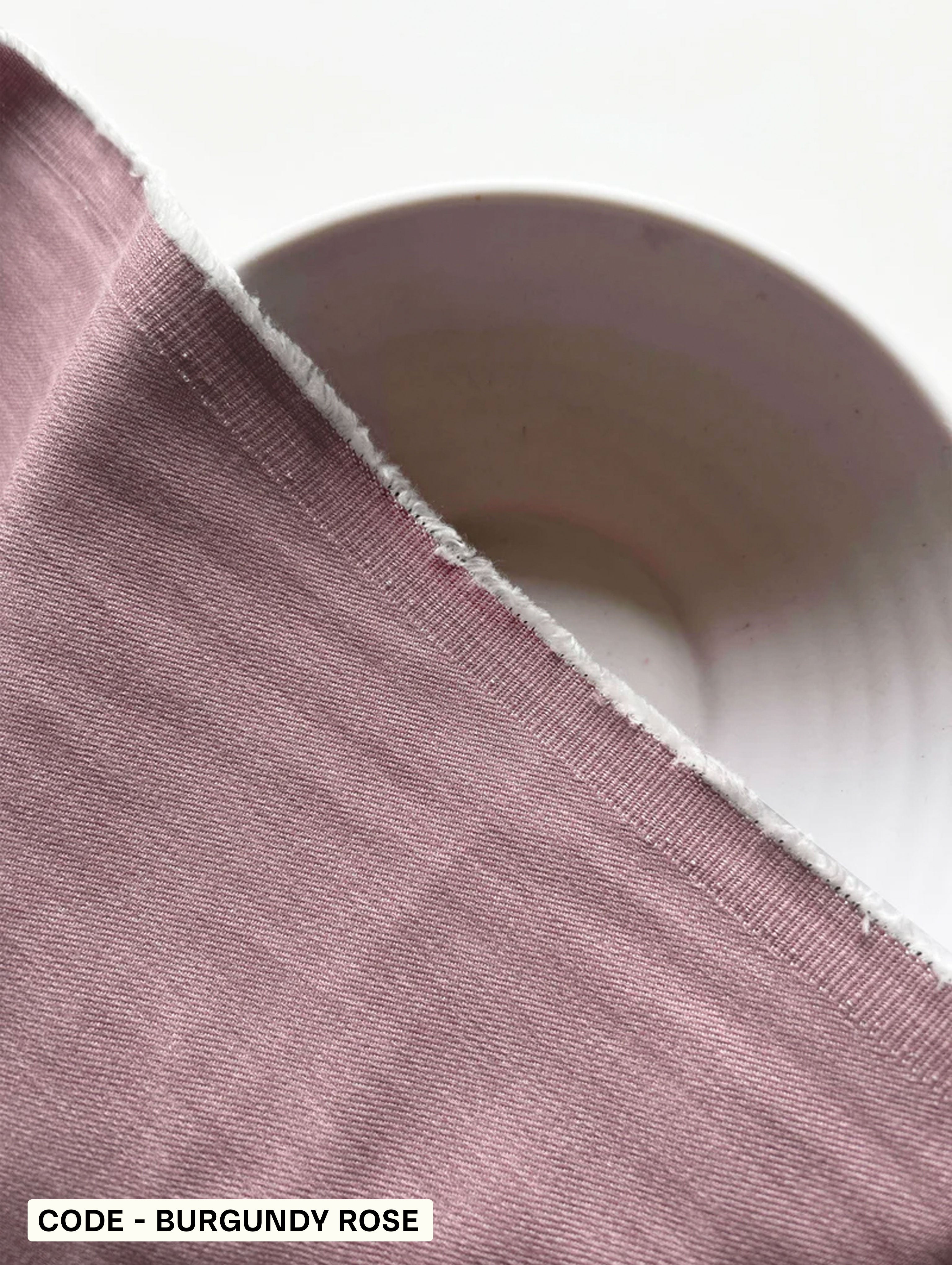 Pink Cotton Denim Lycra Yarn Dyed Fabric 57"