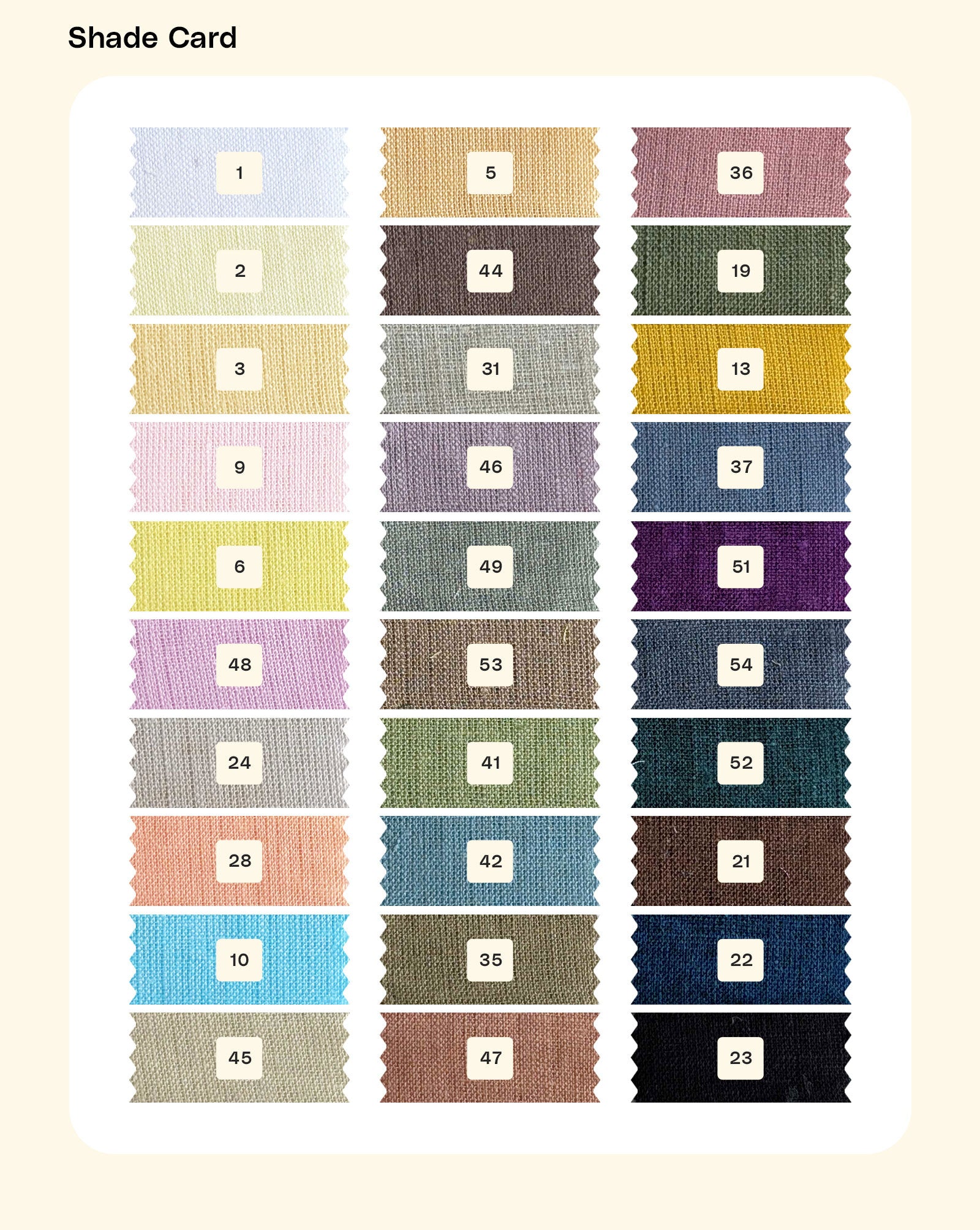 40 Lea Pure Linen Mill Dyed Fabric 58"