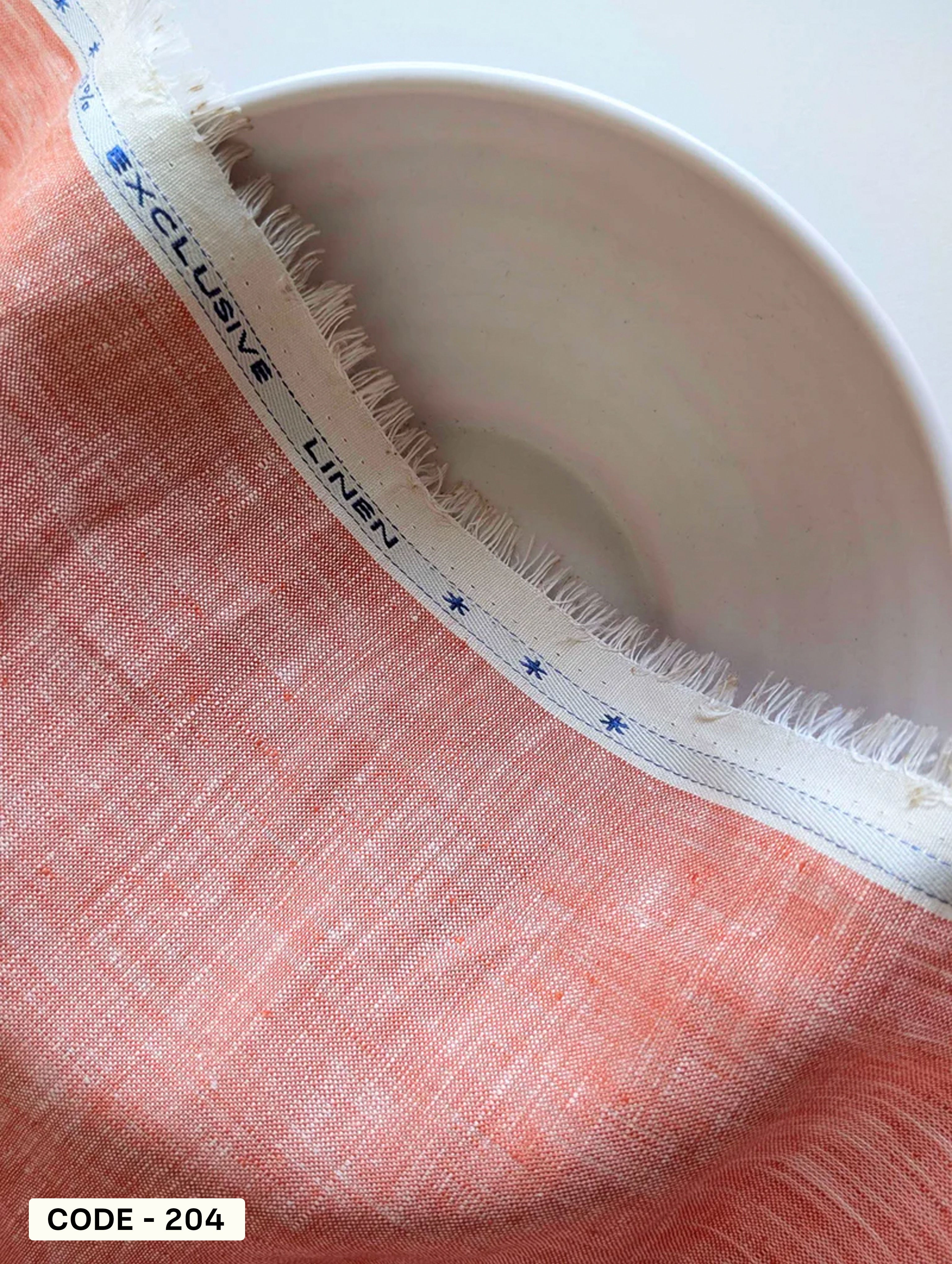 Orange 60 Lea Chambray Yarn Dyed Fabric 58"