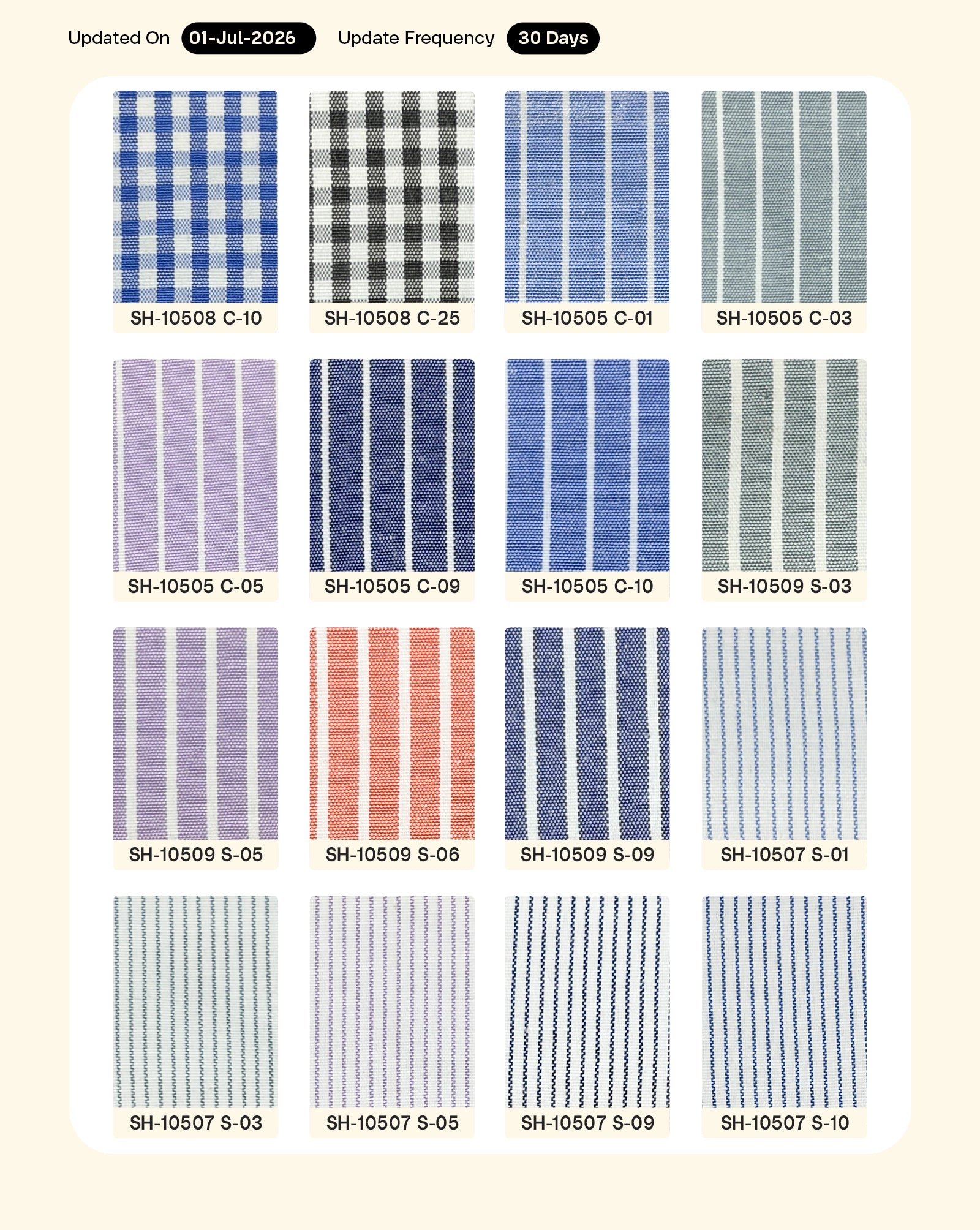 Poly Cotton Stripe Yarn Dyed Fabric 56"
