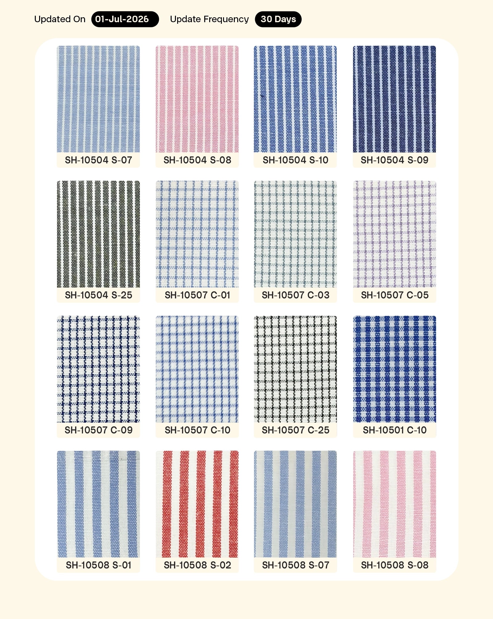 Poly Cotton Stripe Yarn Dyed Fabric 56"