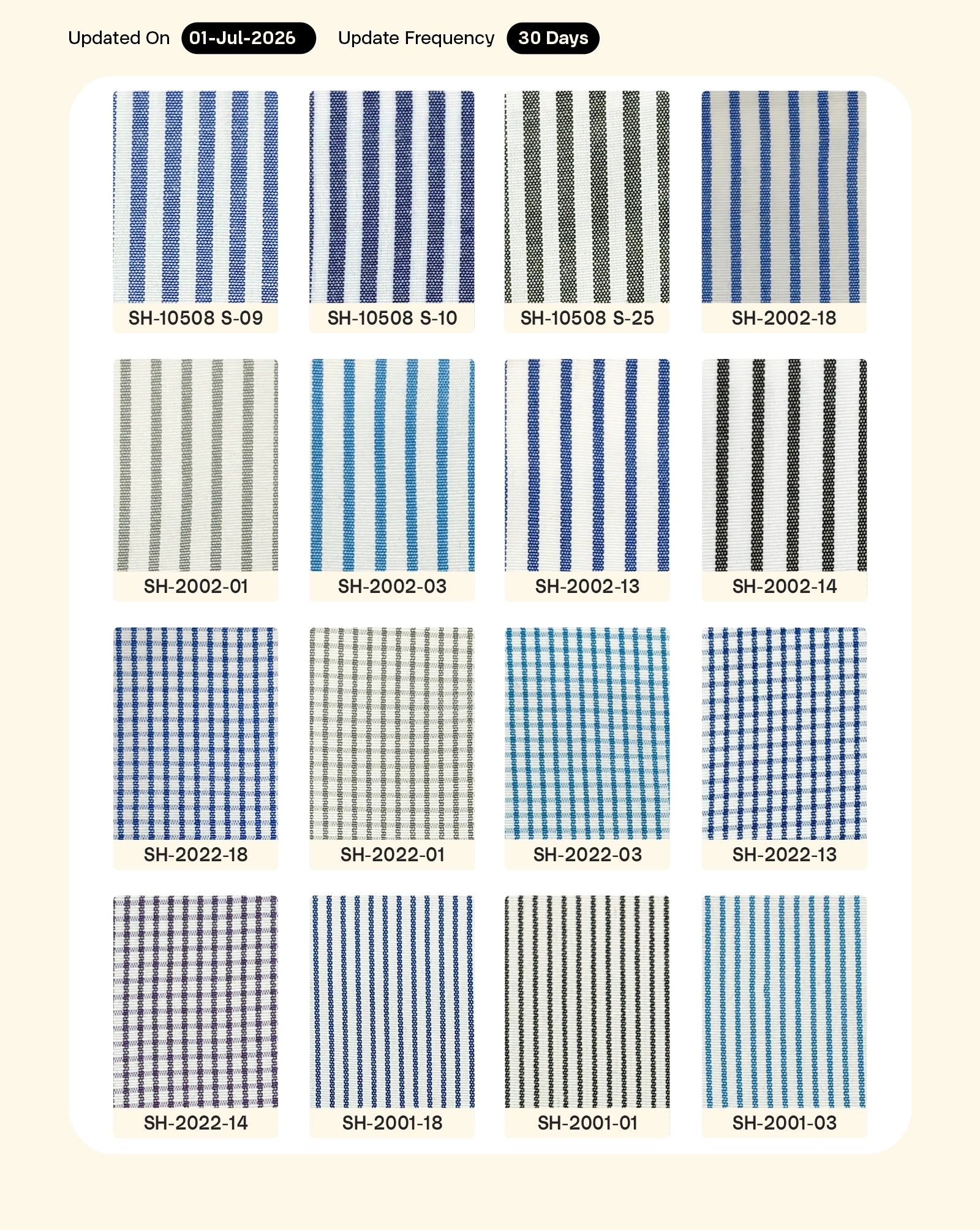 Poly Cotton Stripe Yarn Dyed Fabric 56"