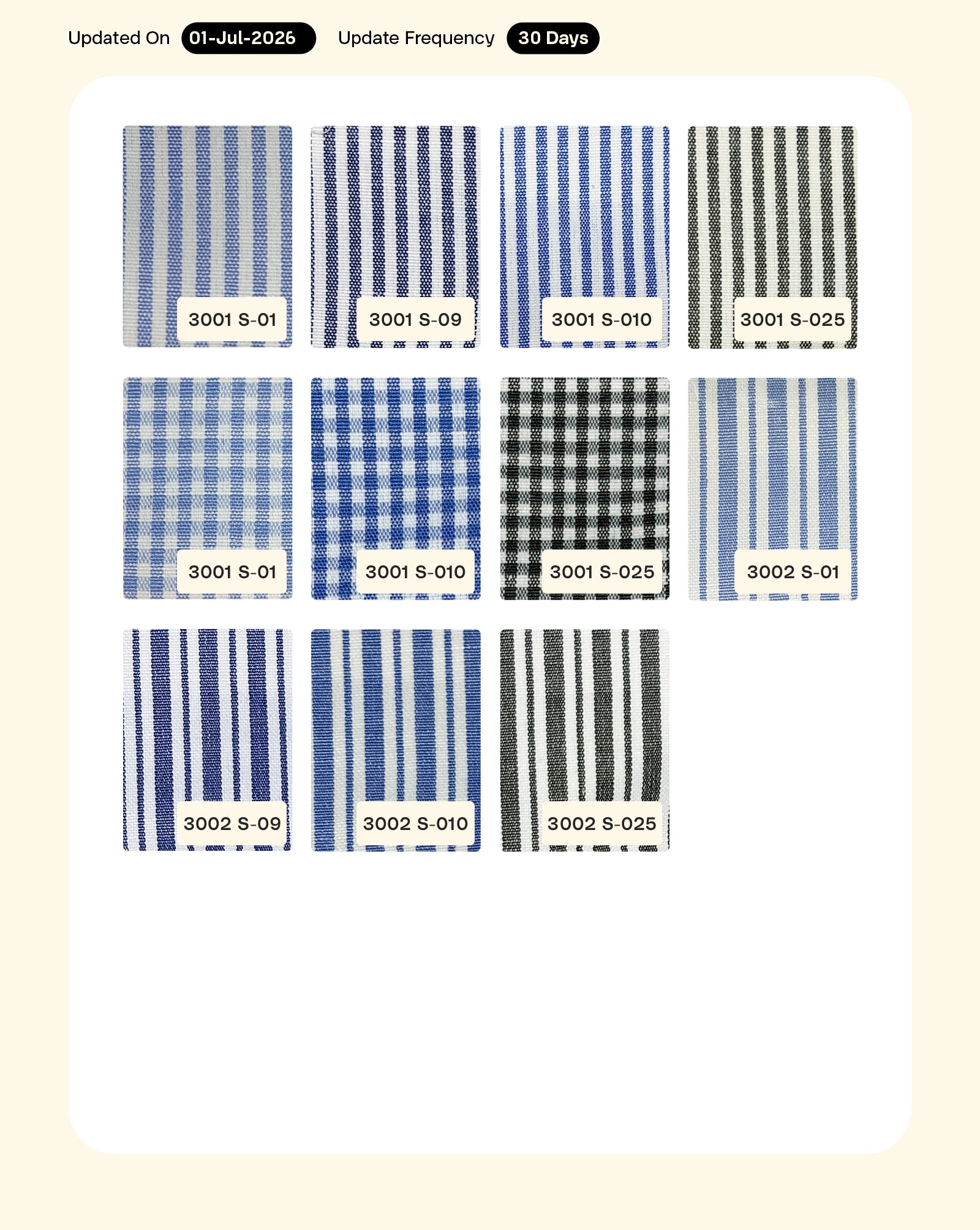 Poly Cotton Stripe Yarn Dyed Fabric 56"