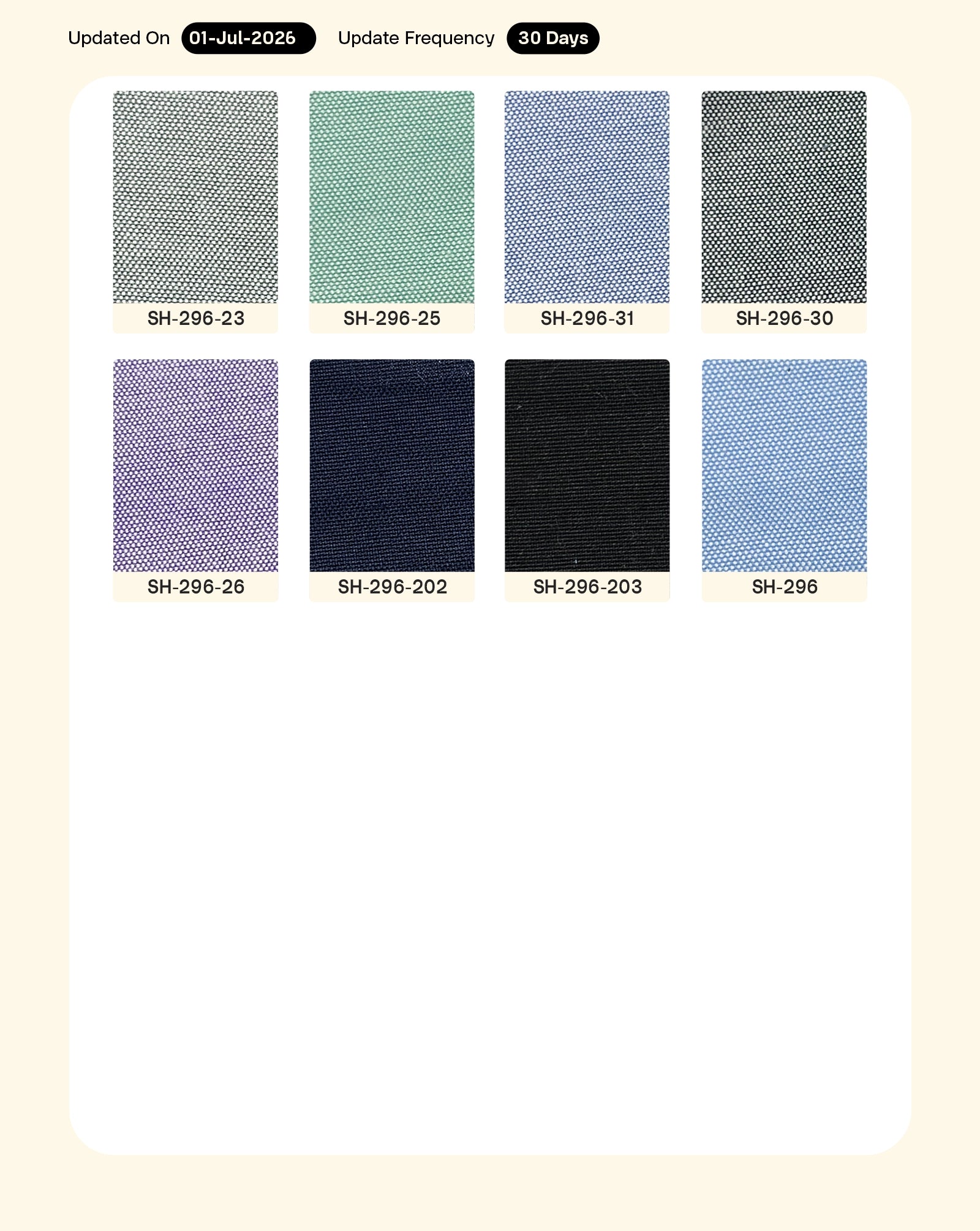 Poly Cotton Oxford Yarn Dyed Fabric 56"
