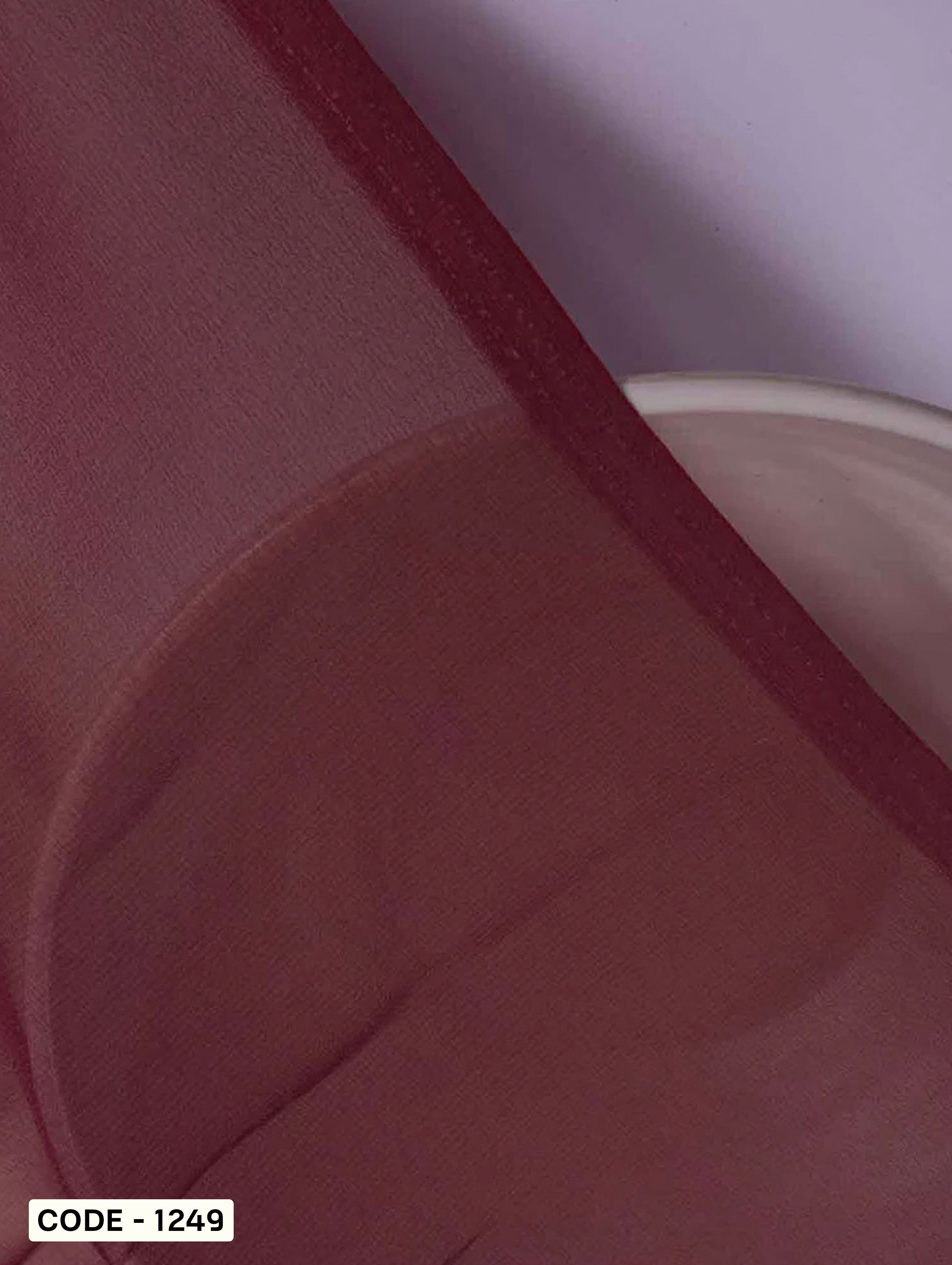 Maroon Poly Faux Georgette Mill Dyed Fabric - 7 kg