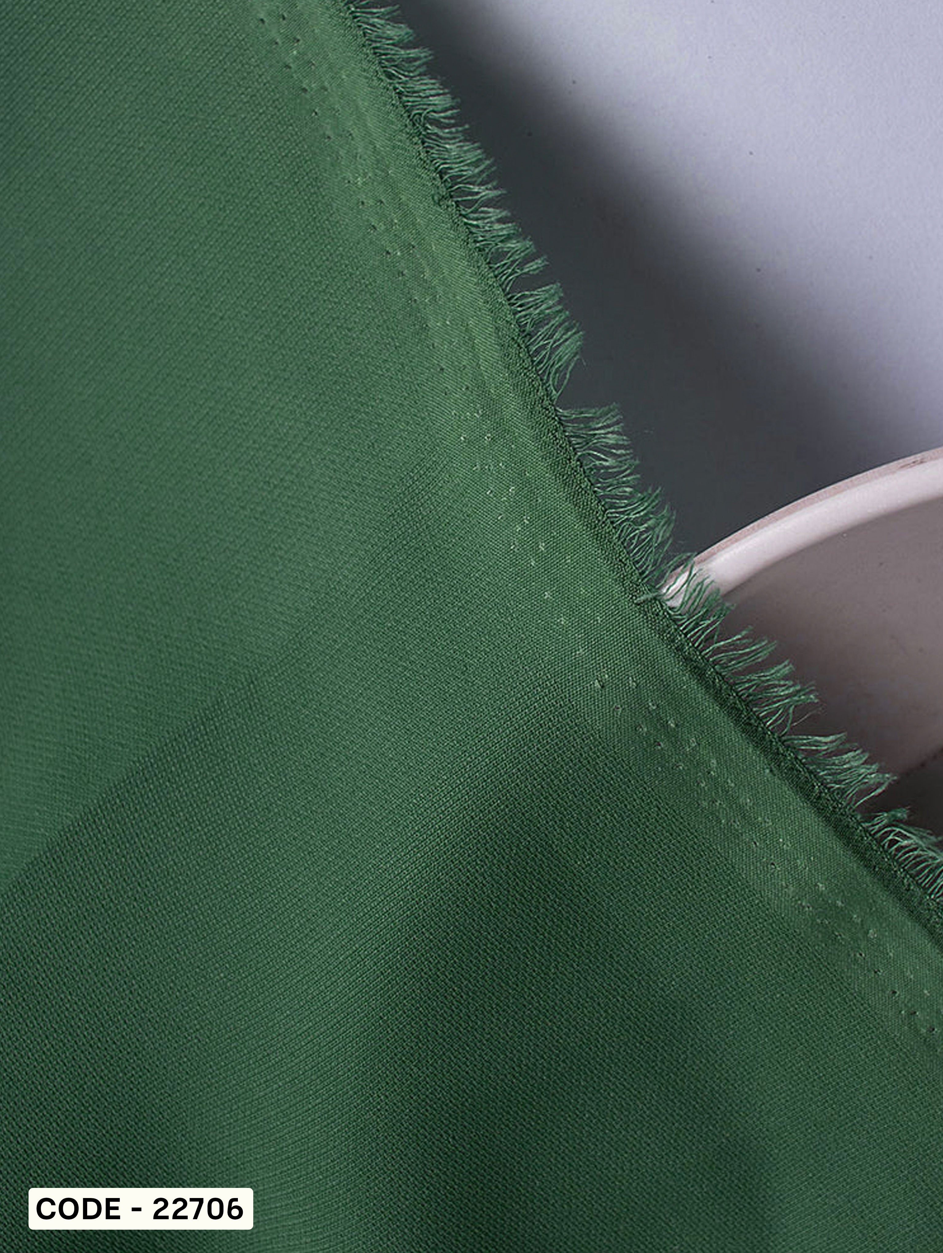 Green Poly Double Georgette Mill Dyed Fabric 60" - 18.5 kg