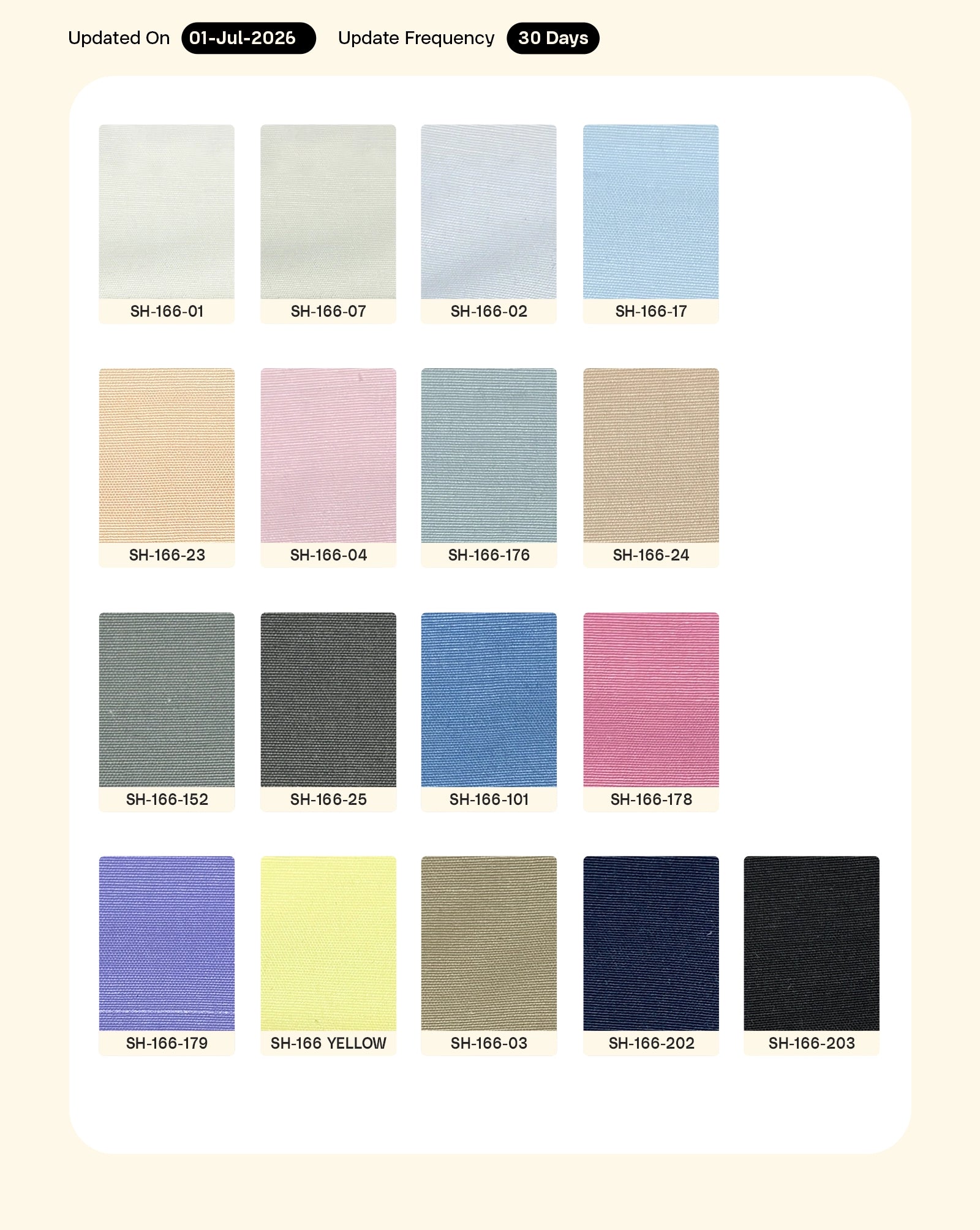 Poly Cotton Formal Shirting Mill Dyed Fabric 56"