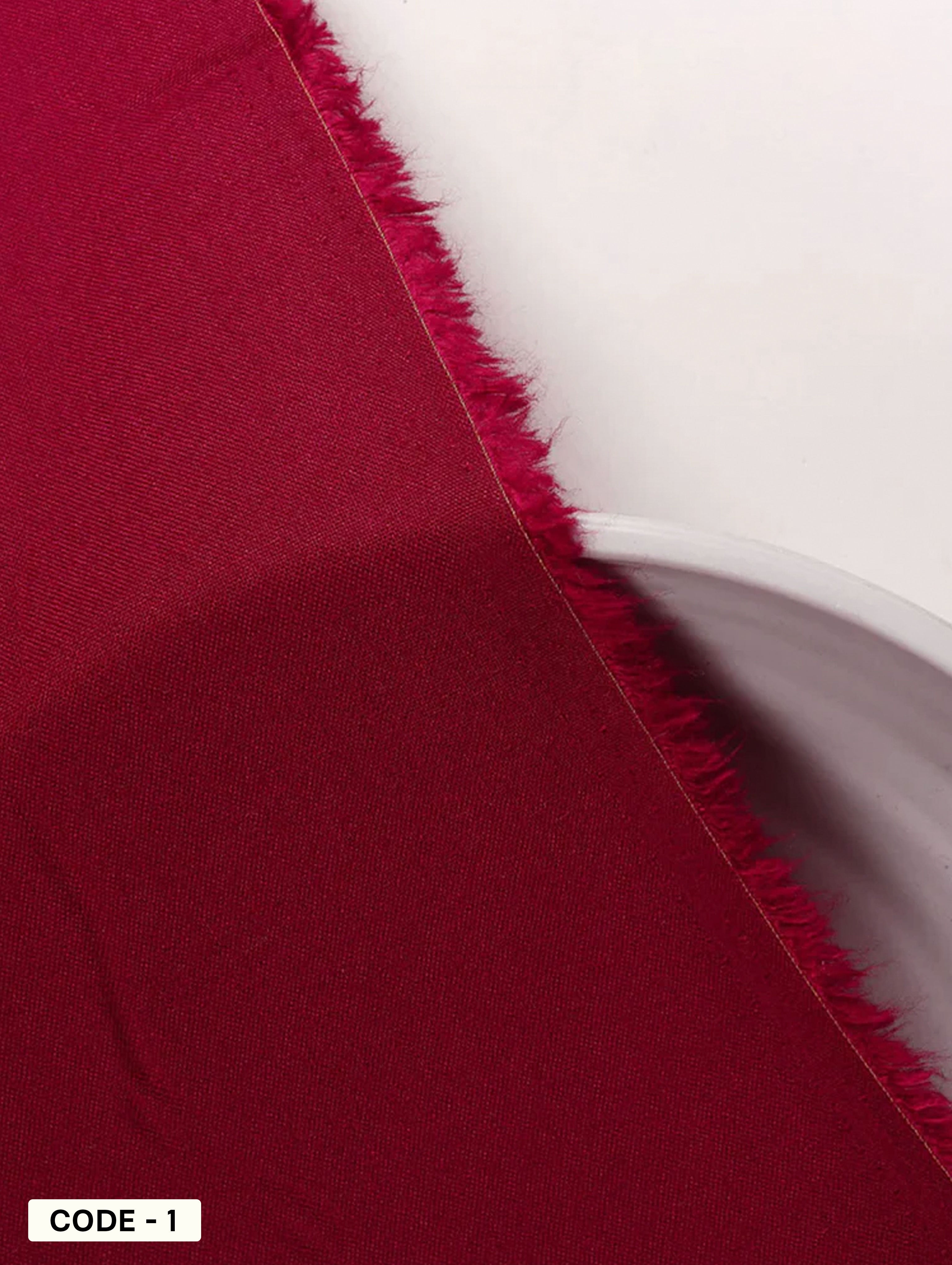 Maroon 30s Liva Rayon Plain Mill Dyed Fabric 56" - 16 kg