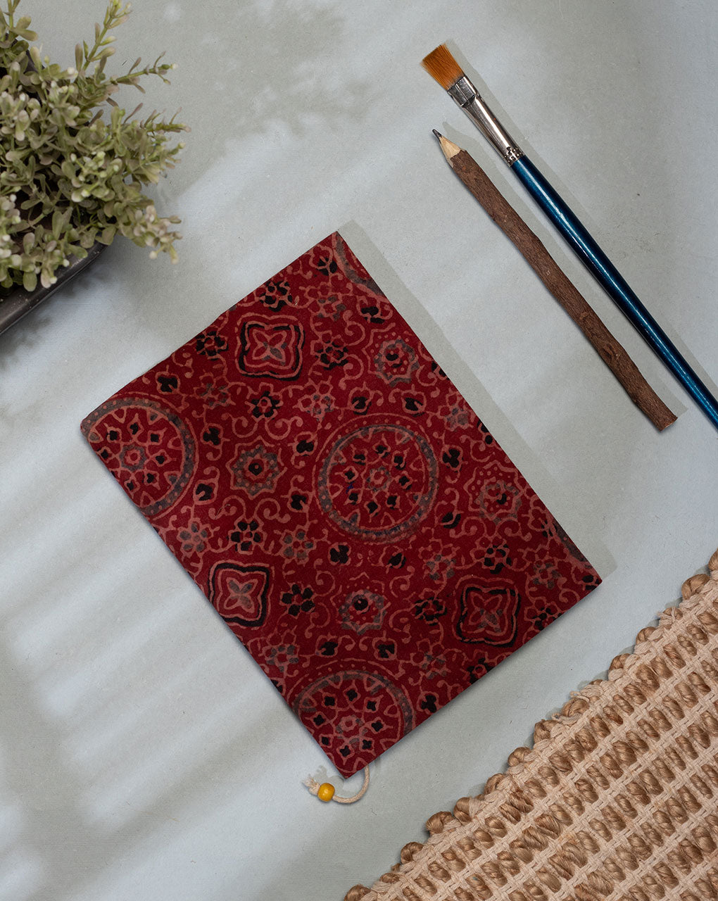 Handmade Ajrak Hand Block Cotton Fabric Cover Diary