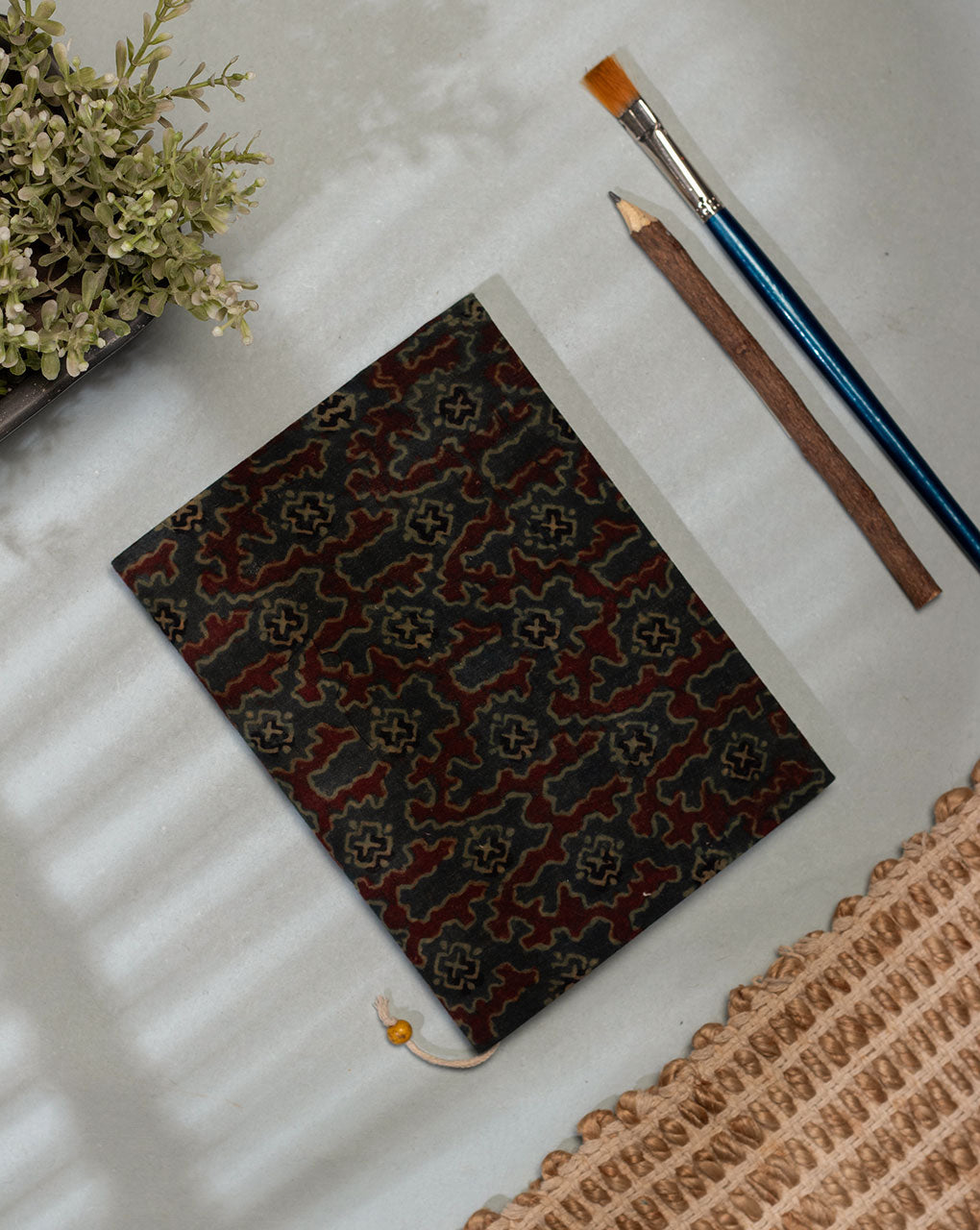 Handmade Ajrak Hand Block Cotton Fabric Cover Diary