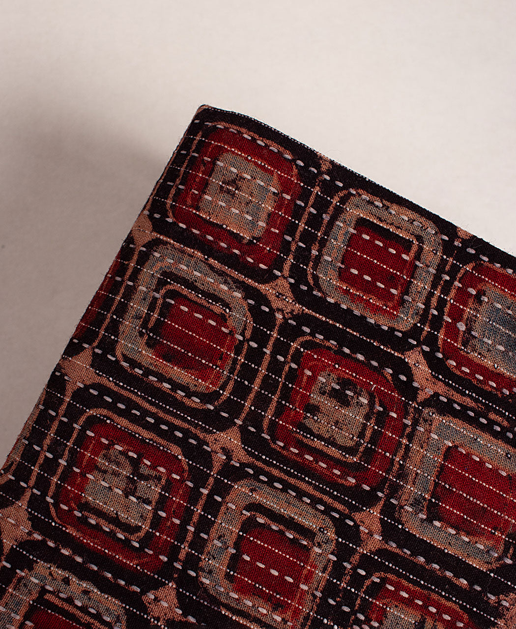 Handmade Kantha Ajrak Hand Block Cotton Fabric Cover Diary