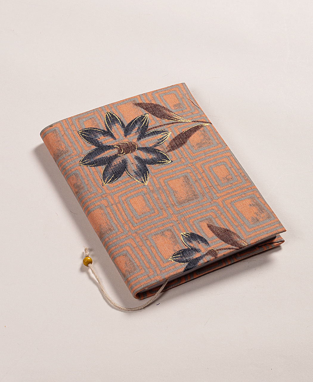 Handmade  Screen Print Cotton Fabric Cover Diary
