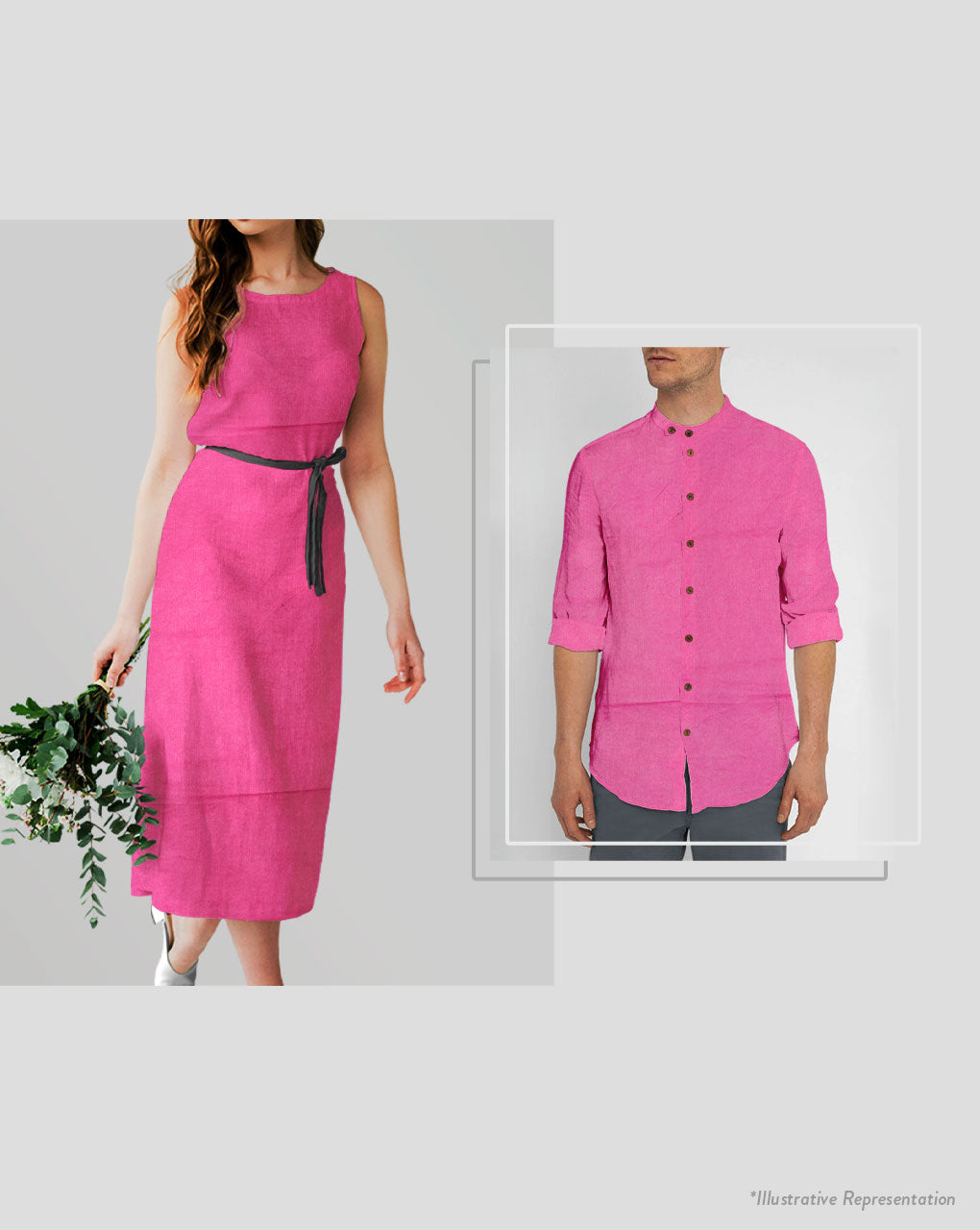 Pink Plain Chanderi Fabric