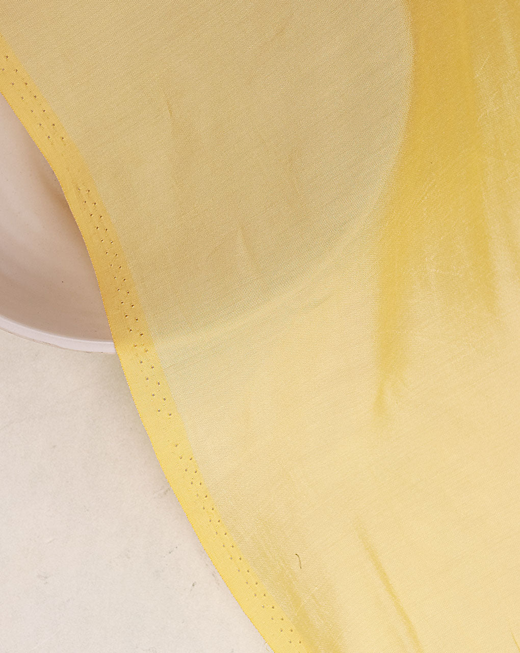 Yellow Plain Poly Viscose Chanderi Fabric