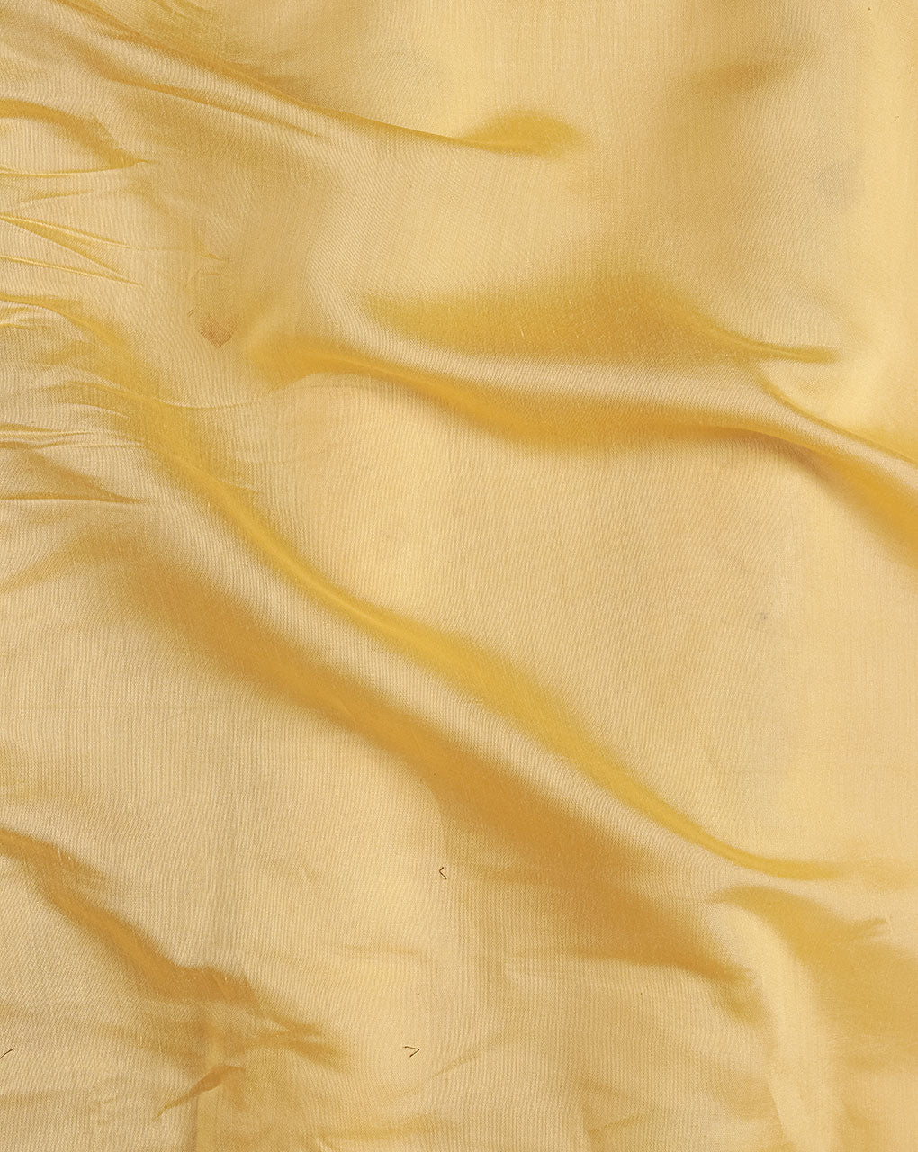 Yellow Plain Poly Viscose Chanderi Fabric