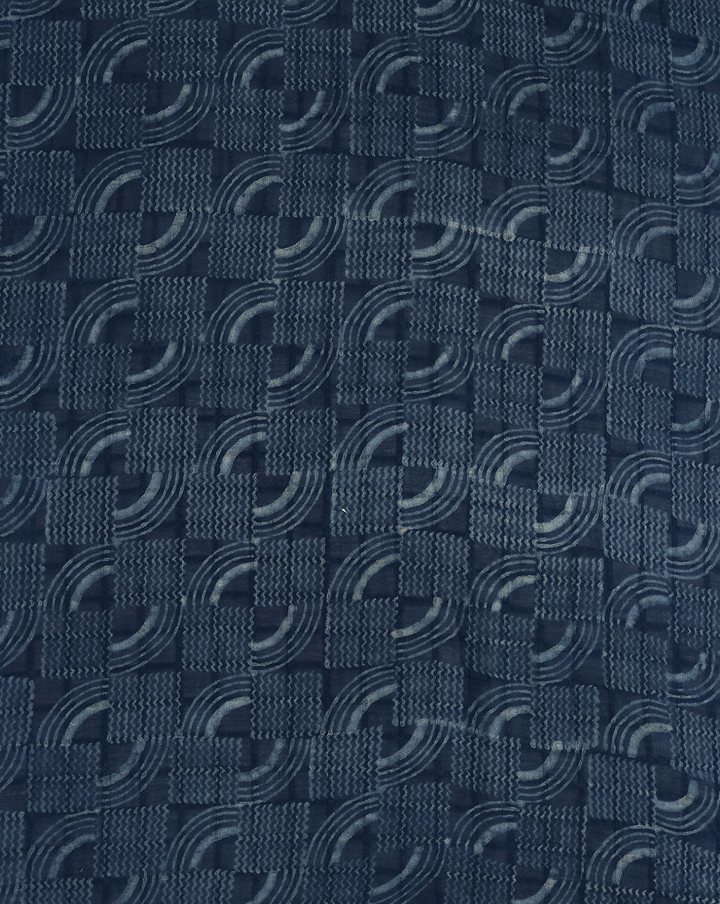 Indigo Akola Hand Block Cotton Fabric ( Width 60 Inch )