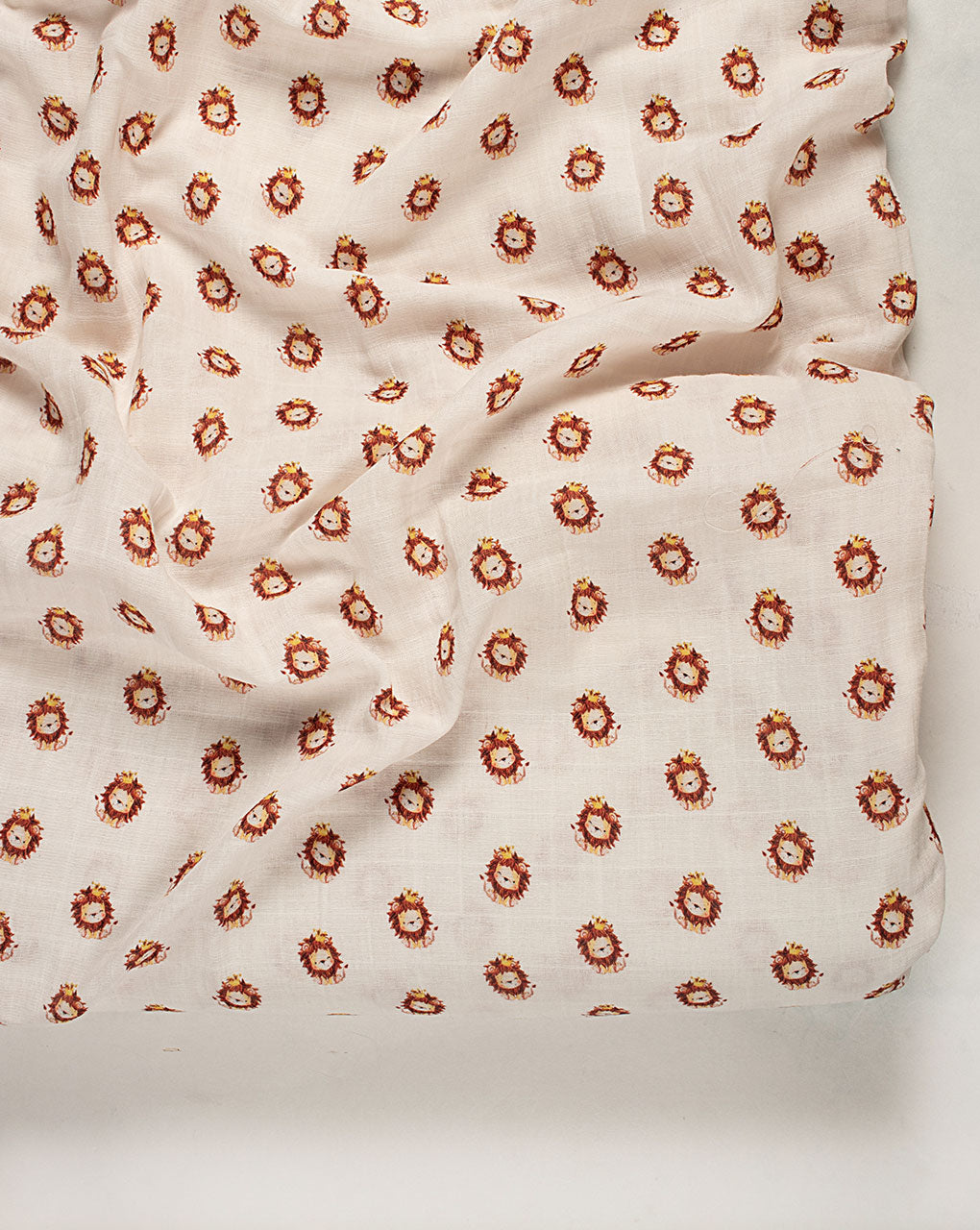 Digital Print Organic Cotton Checks Muslin Fabric ( Width 52 Inch )