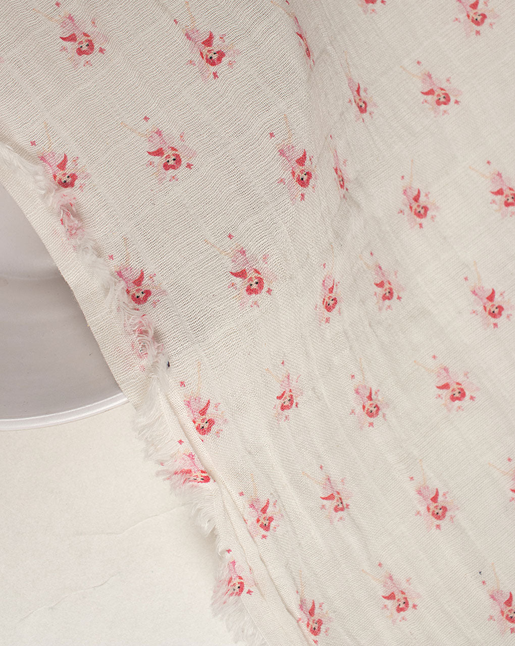 Digital Print Organic Cotton Checks Muslin Fabric ( Width 52 Inch )