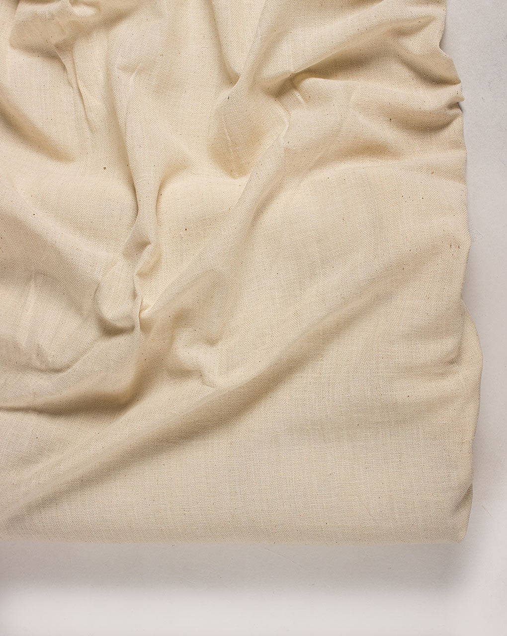 Greige Handwoven Organic Pure Handloom Cotton Fabric